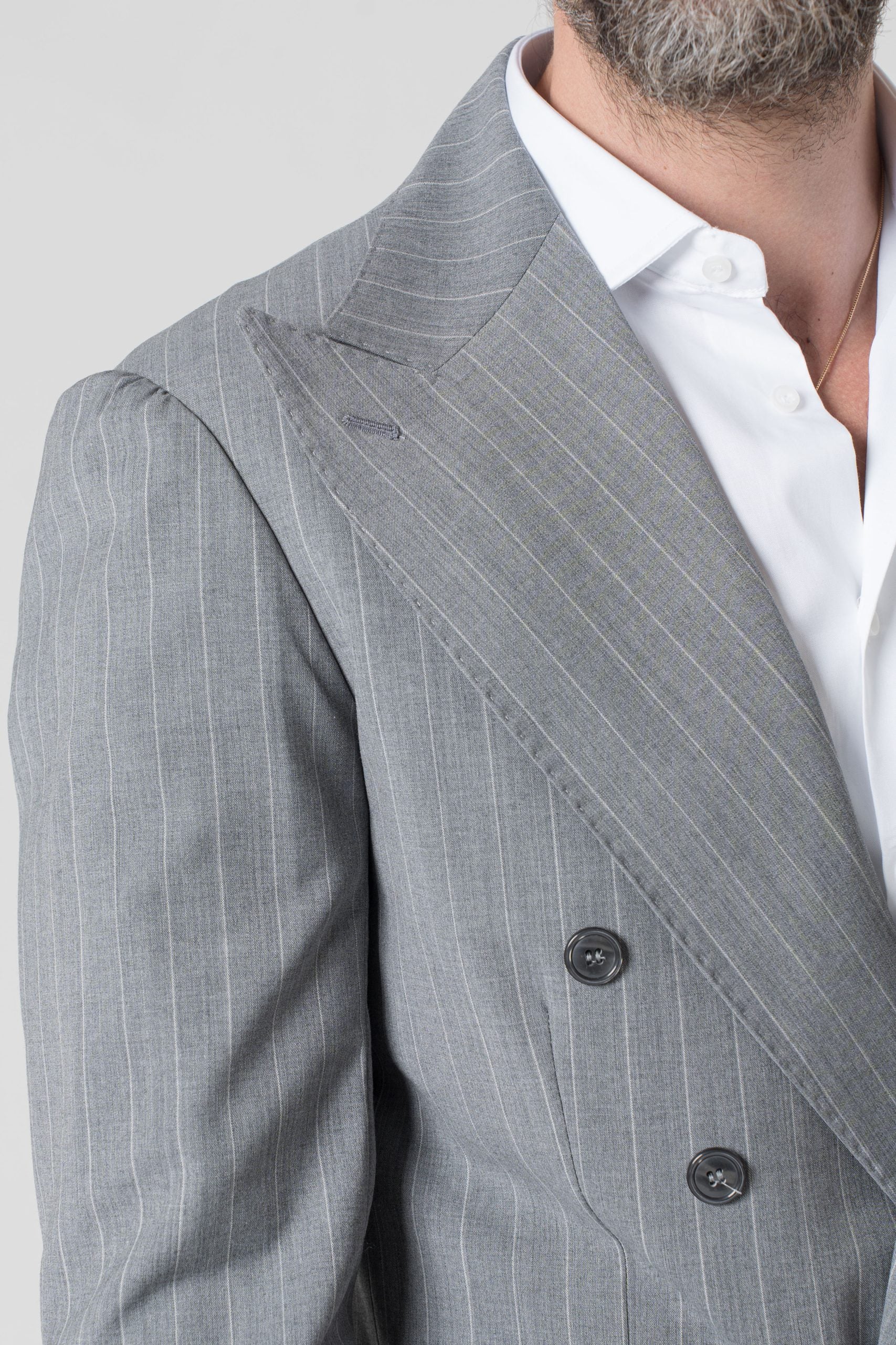 Giacca Jocket Gessato Grigio Milano Marittima