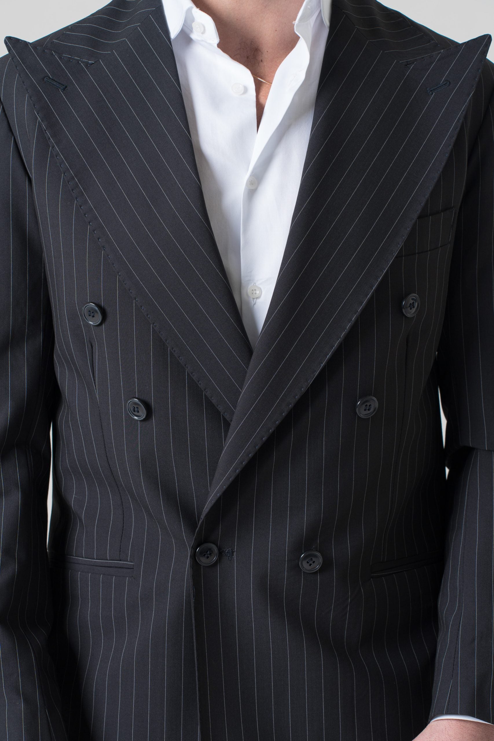 Giacca Jocket Gessato Blu Manhattan