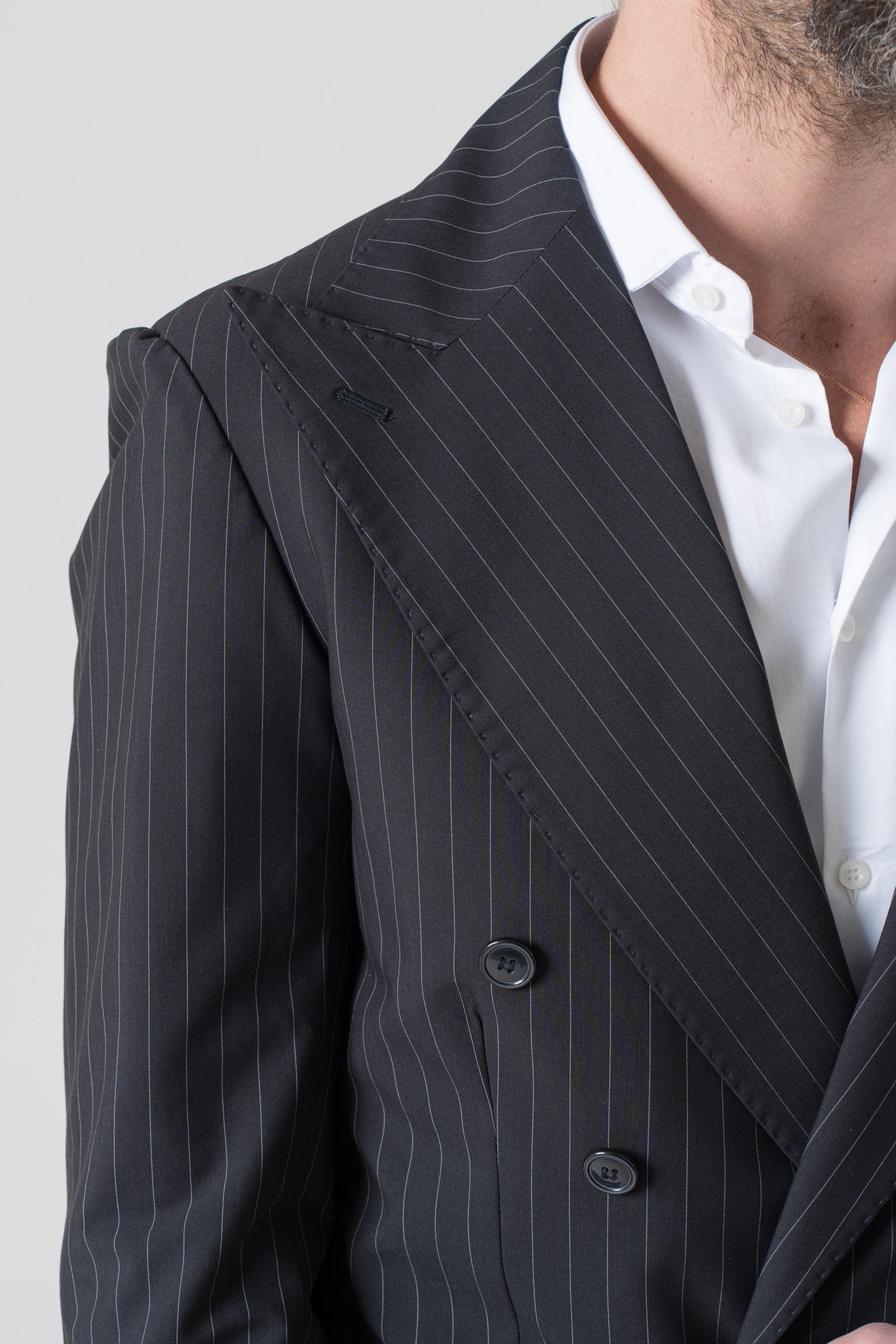 Giacca Jocket Gessato Blu Manhattan