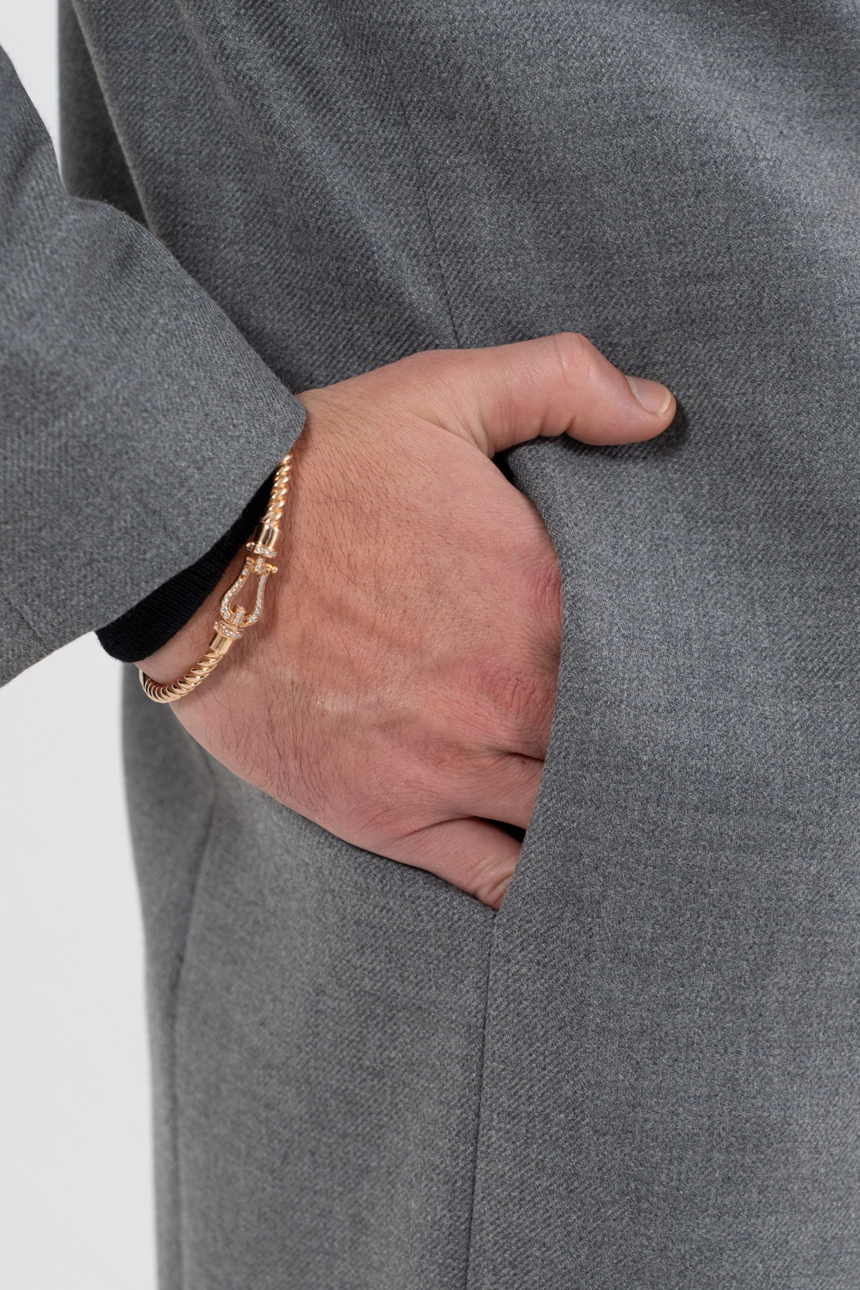 Soprabito Monopetto Oversize Grigio Chiaro