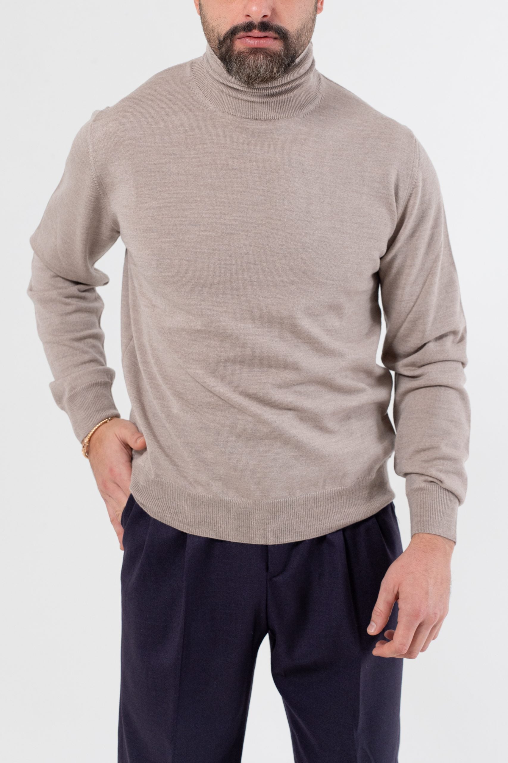 Dolcevita 100% Lana Merinos Beige