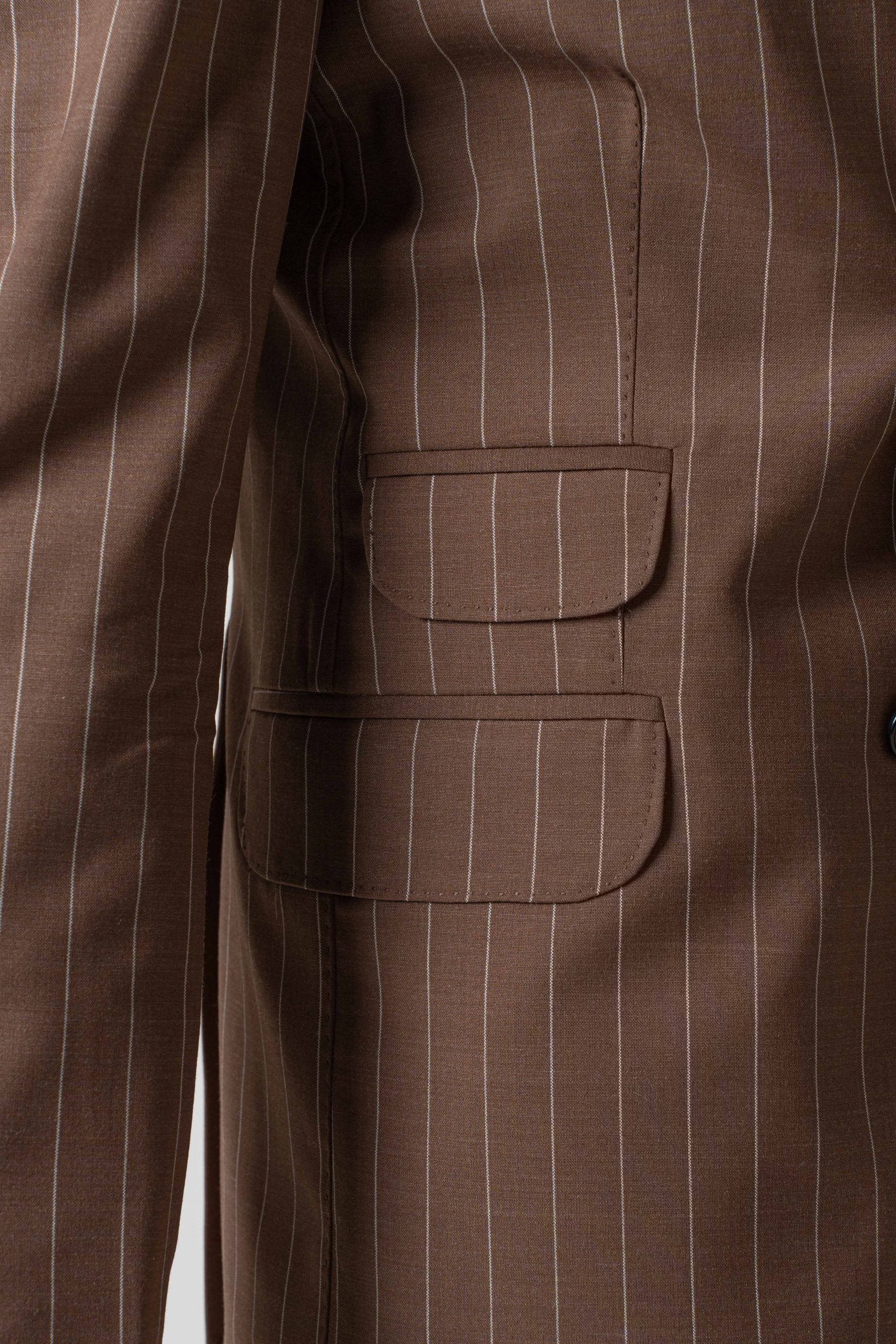 Giacca Socket Gessato Moro Portofino