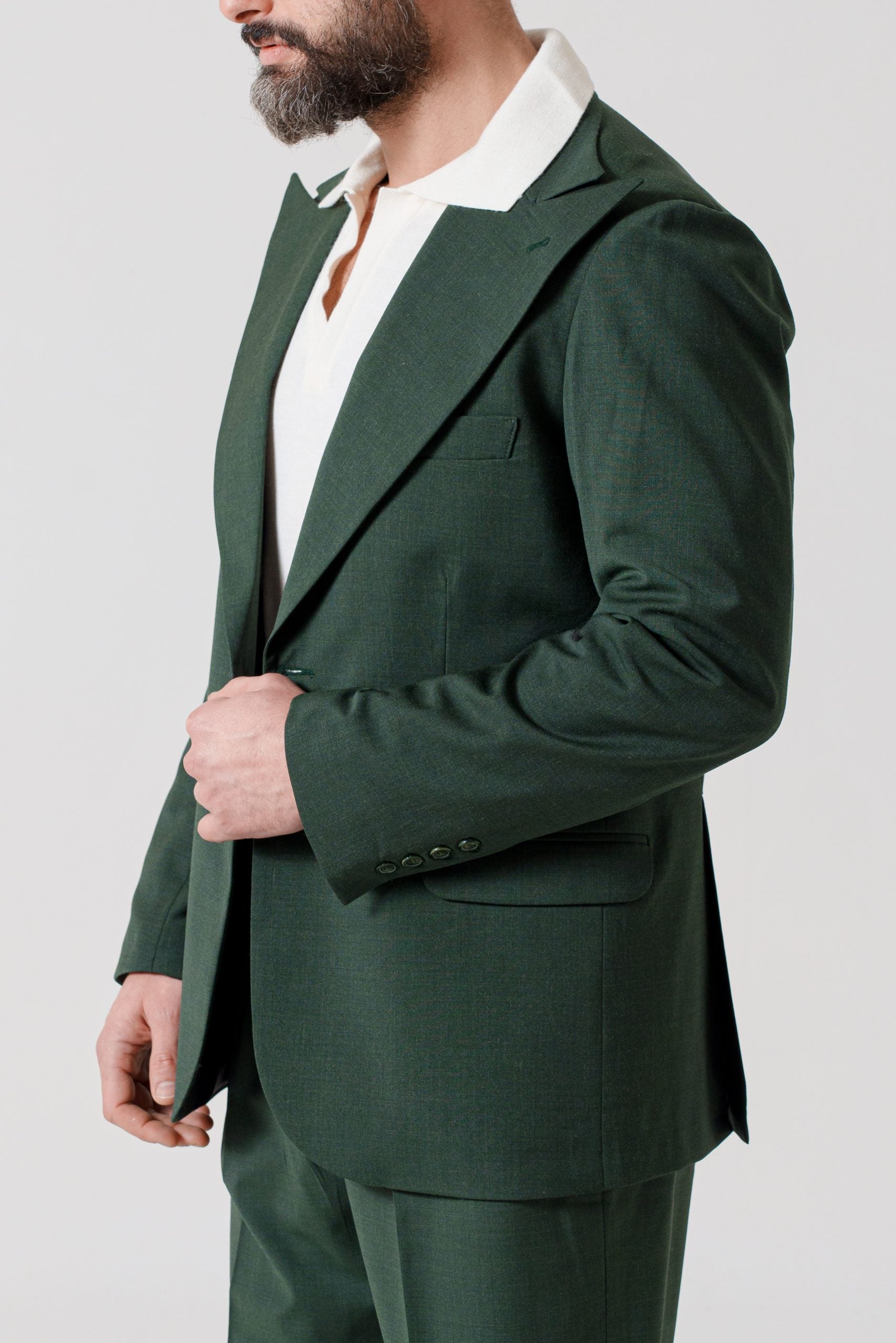 Giacca Monopetto Verde Bosco Cannes