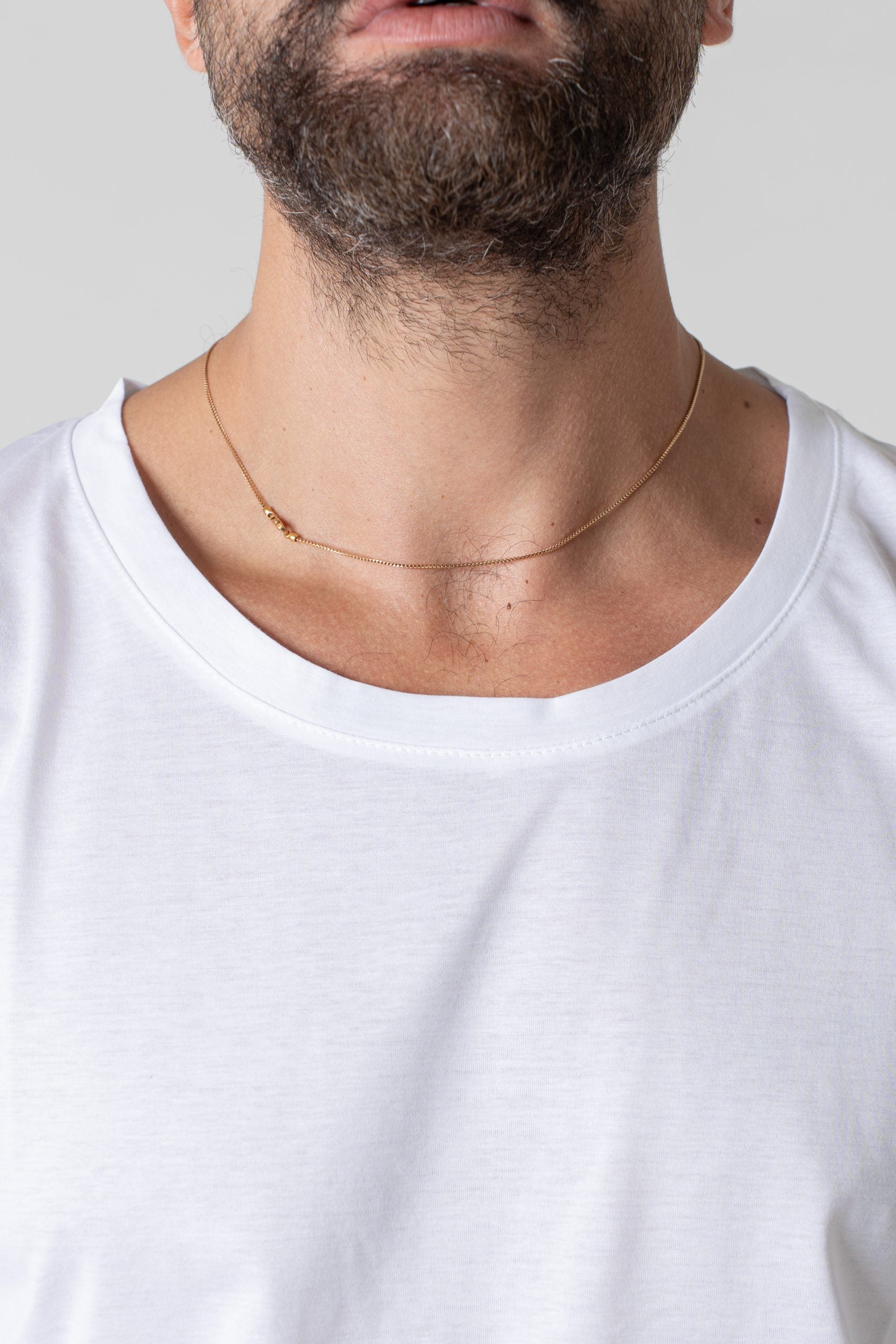 T-Shirt Regolare Collo a Barca in Filo di Scozia Bianca