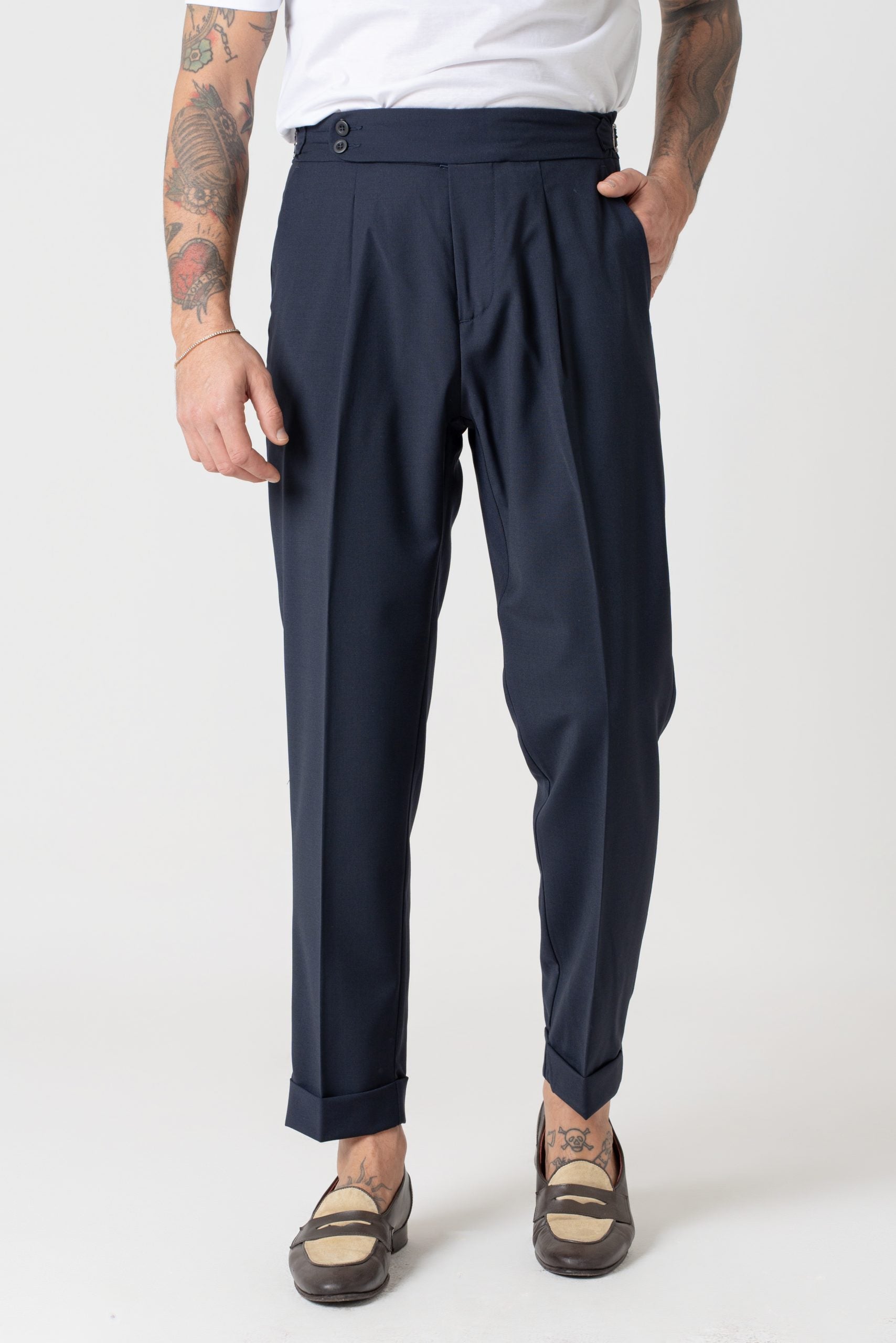 Pantalone con Bustino Tondo Blu Napoli