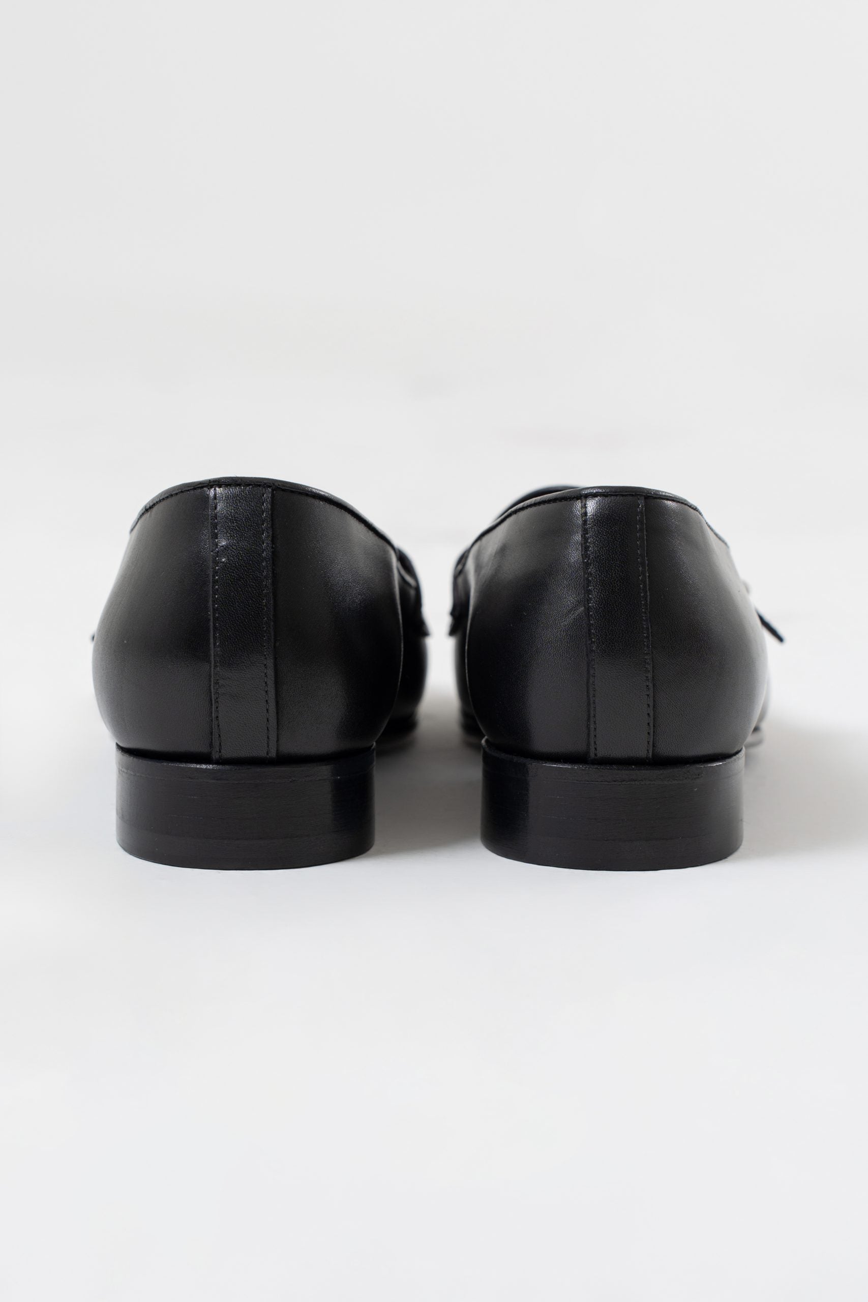 Mocassino con Fibbia Laterale Nera