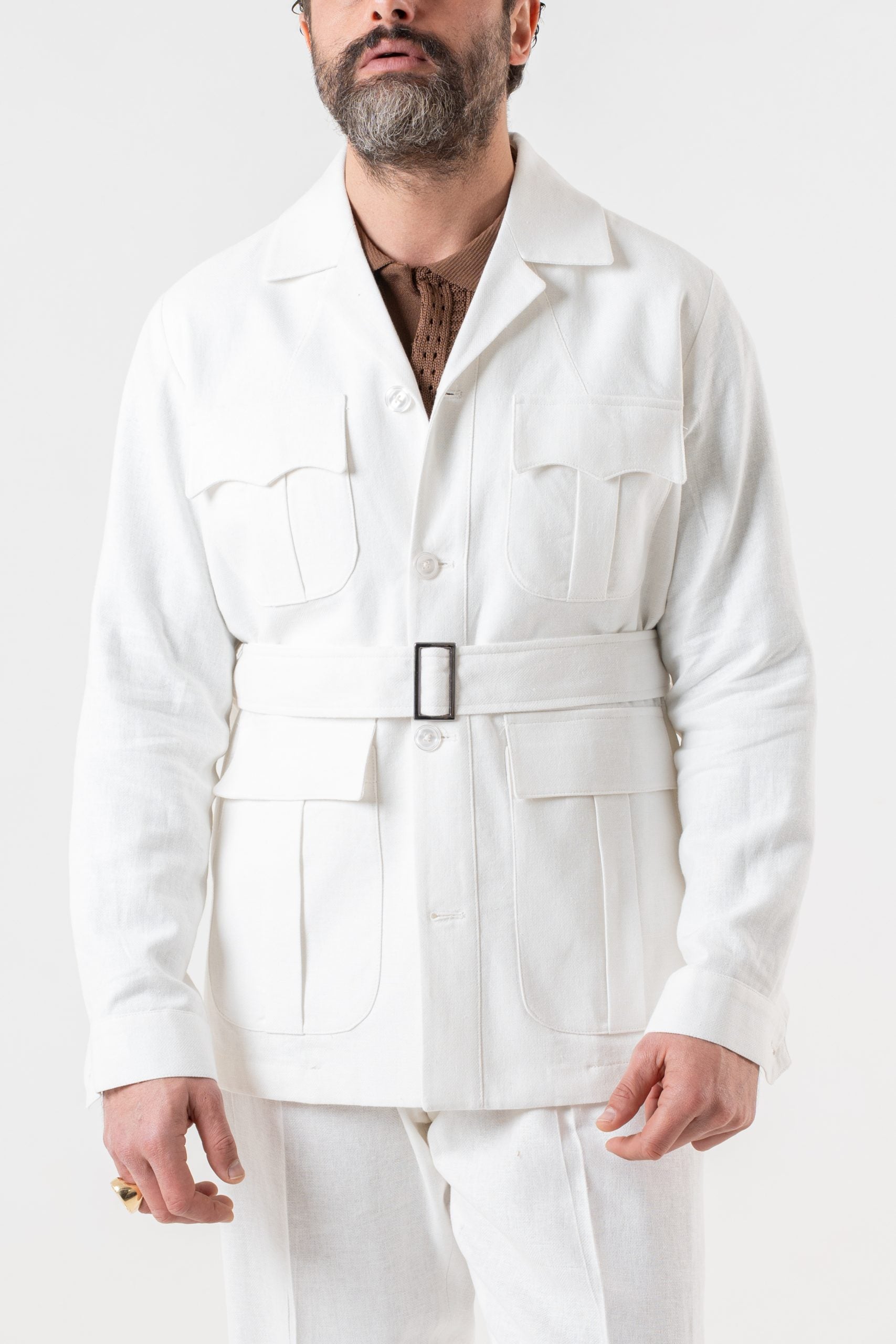 Sahariana Spigato Bianca