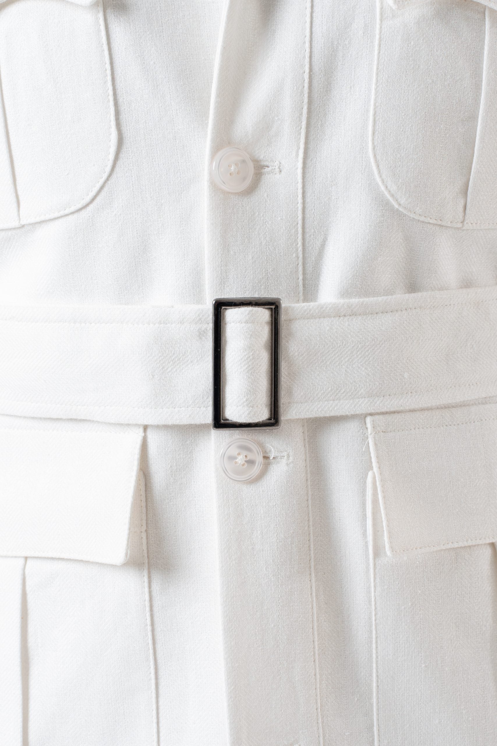 White Herringbone Saharan Jacket