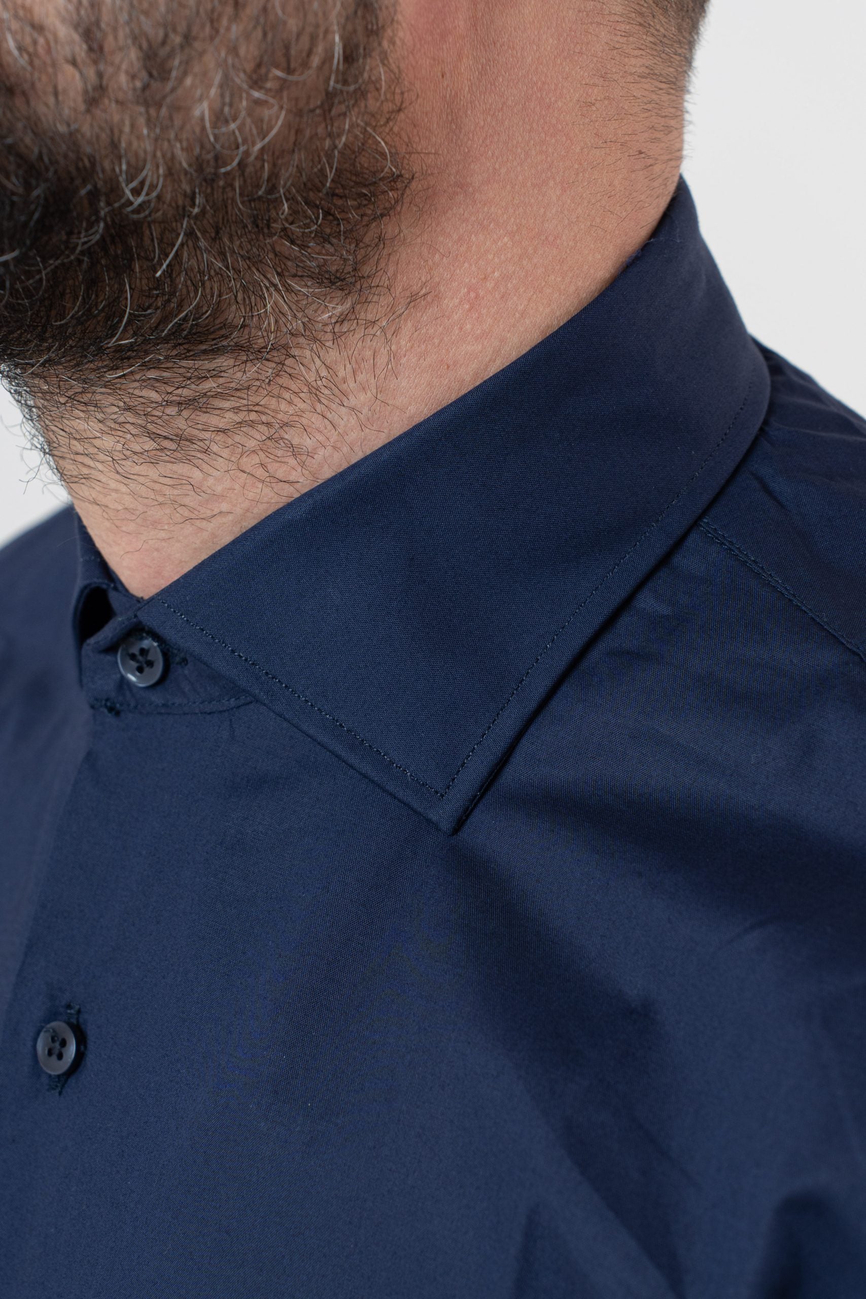 Camicia Collo Francese Blu