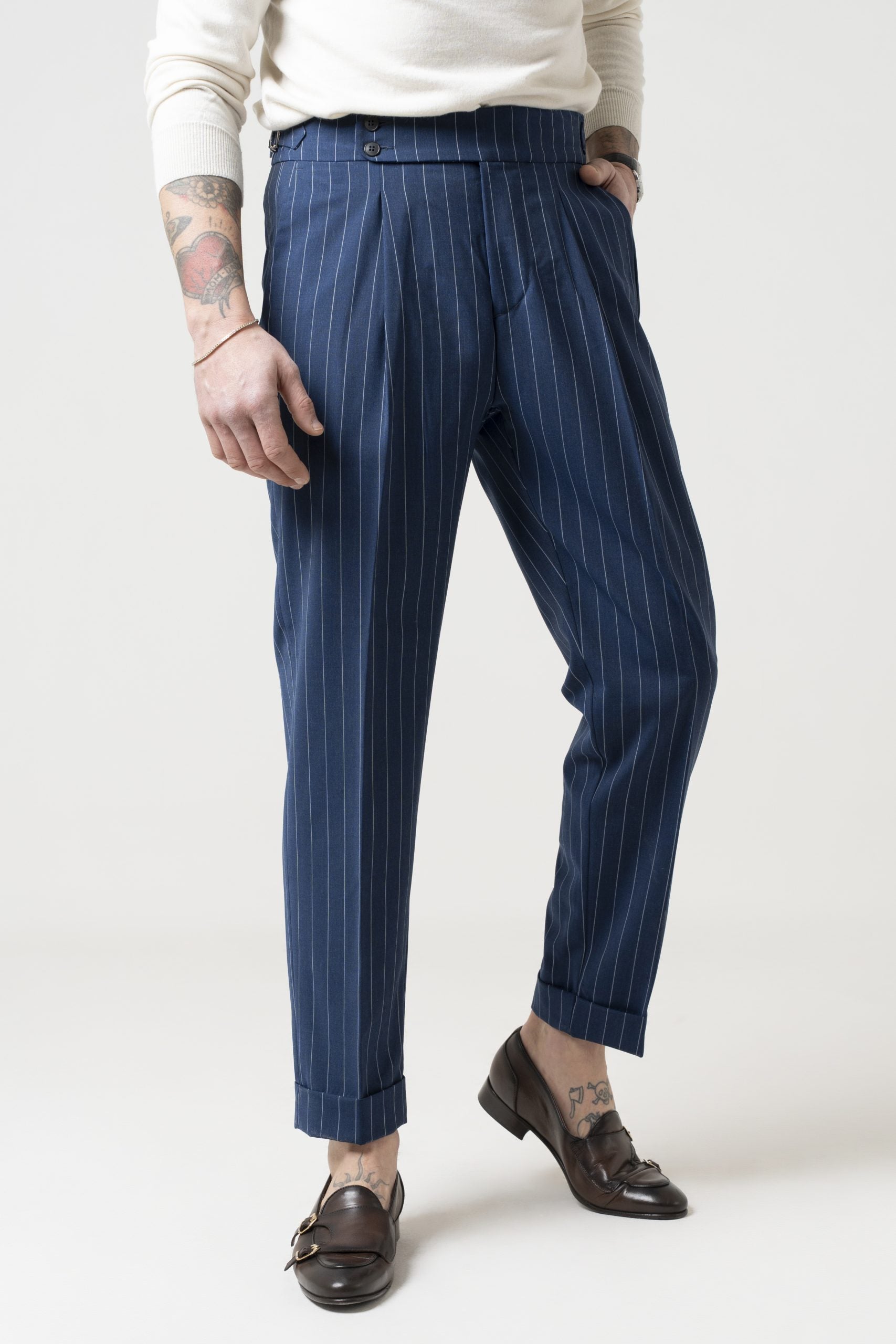 Pantalone con Bustino Tondo Gessato Royal Forte dei Marmi