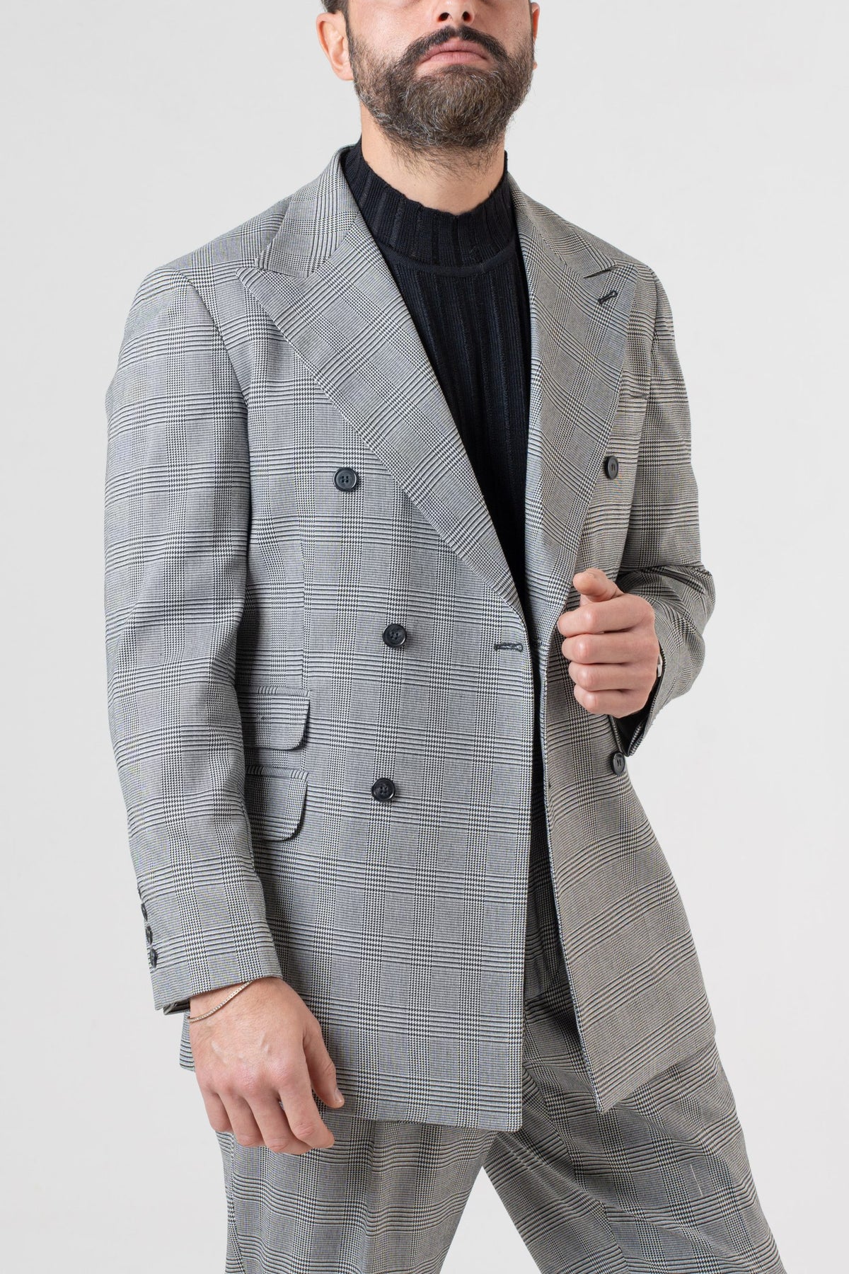 Giacca Socket Principe di Galles Grigio e Nero Cambridge