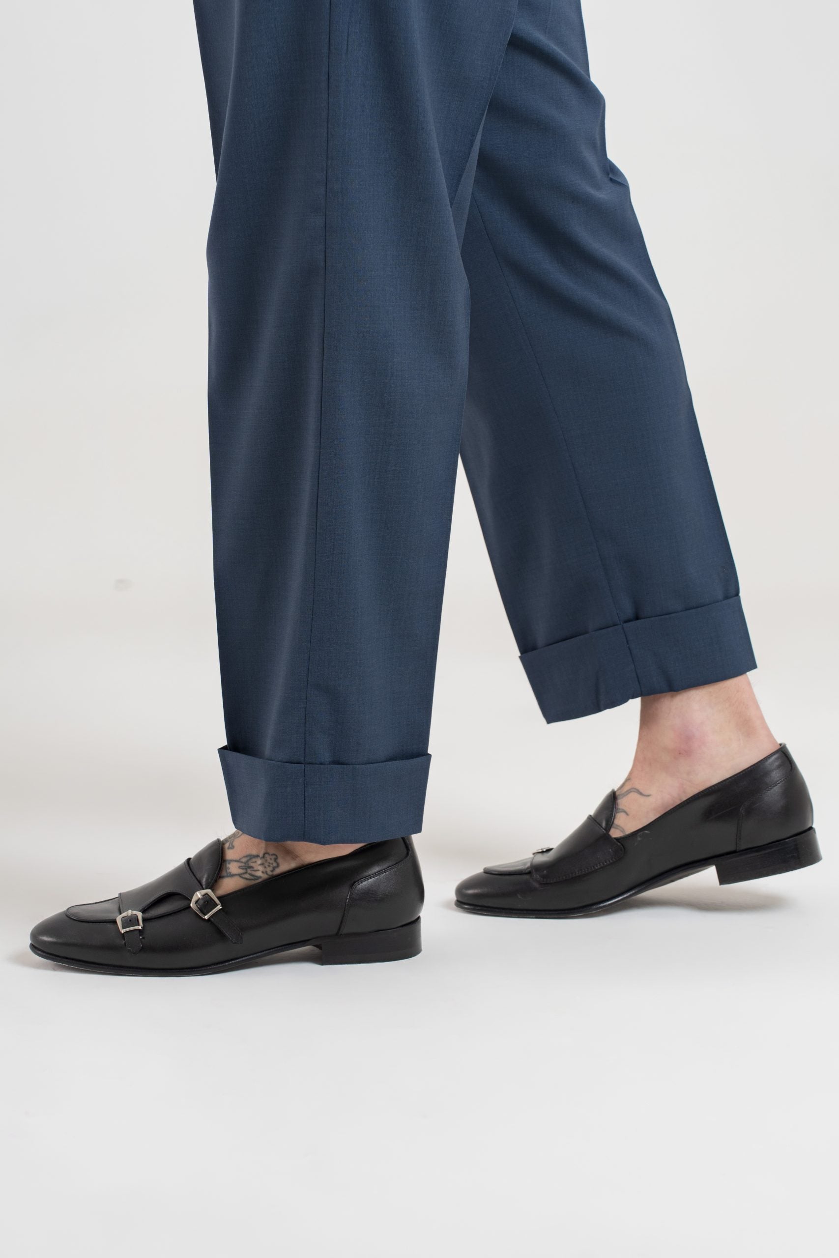 Pantalone Fondo Ampio e Fibbie Laterali Indaco St. Barth