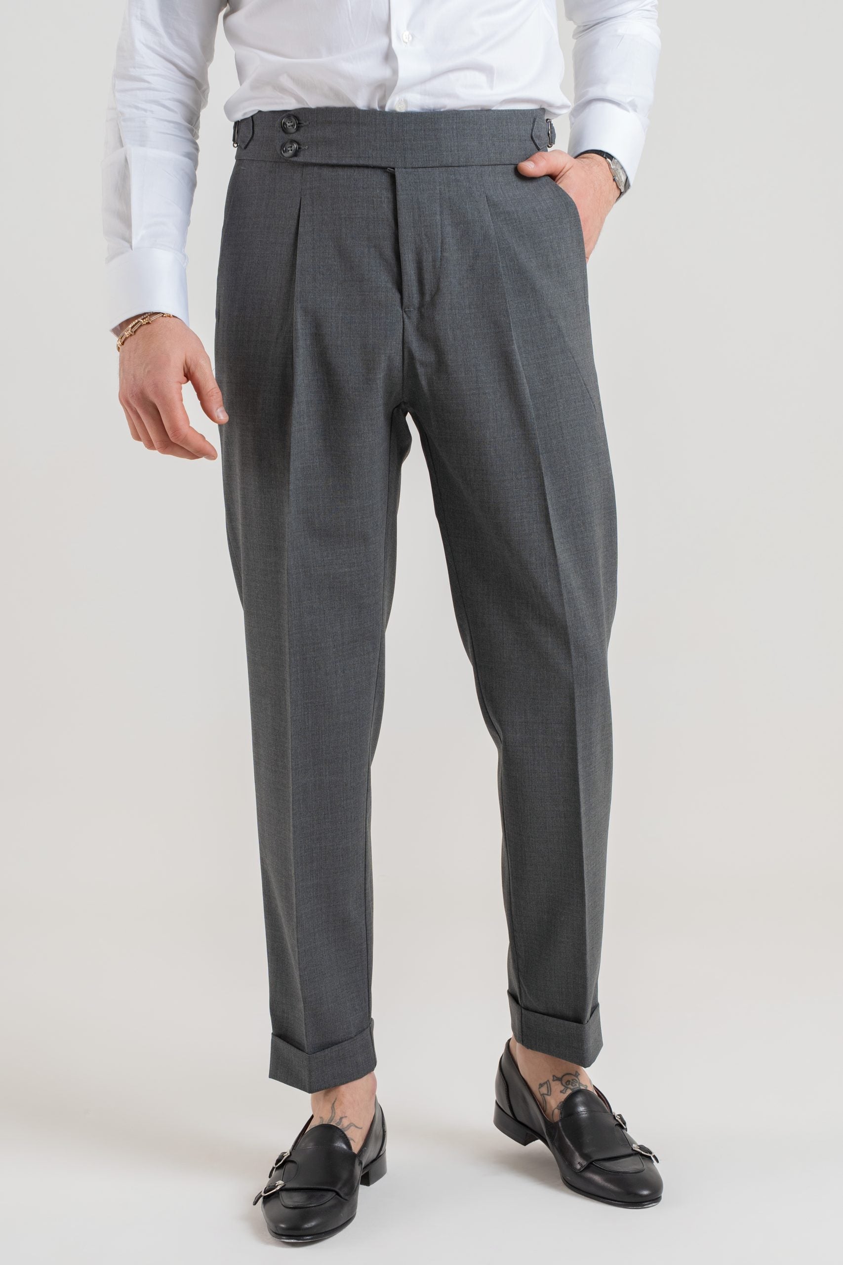 Pantalone con Bustino Tondo Piombo Copenaghen
