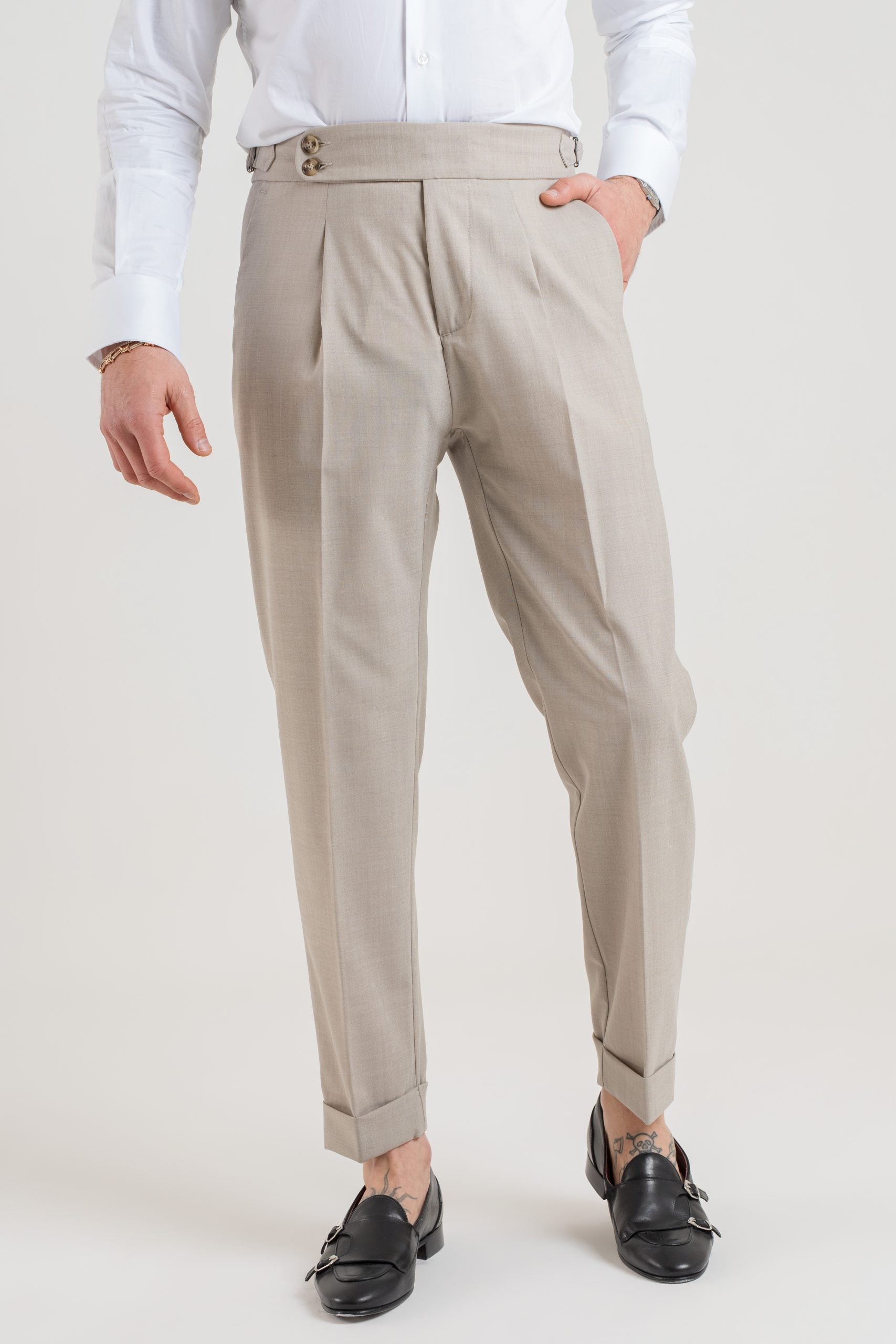 Pantalone con Bustino Tondo Burro