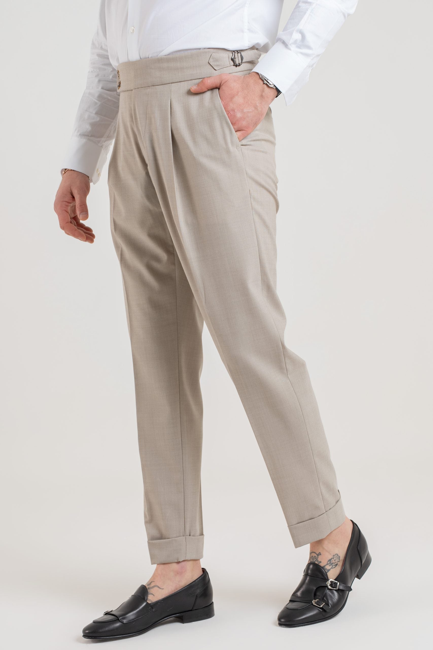Pantalone con Bustino Tondo Burro