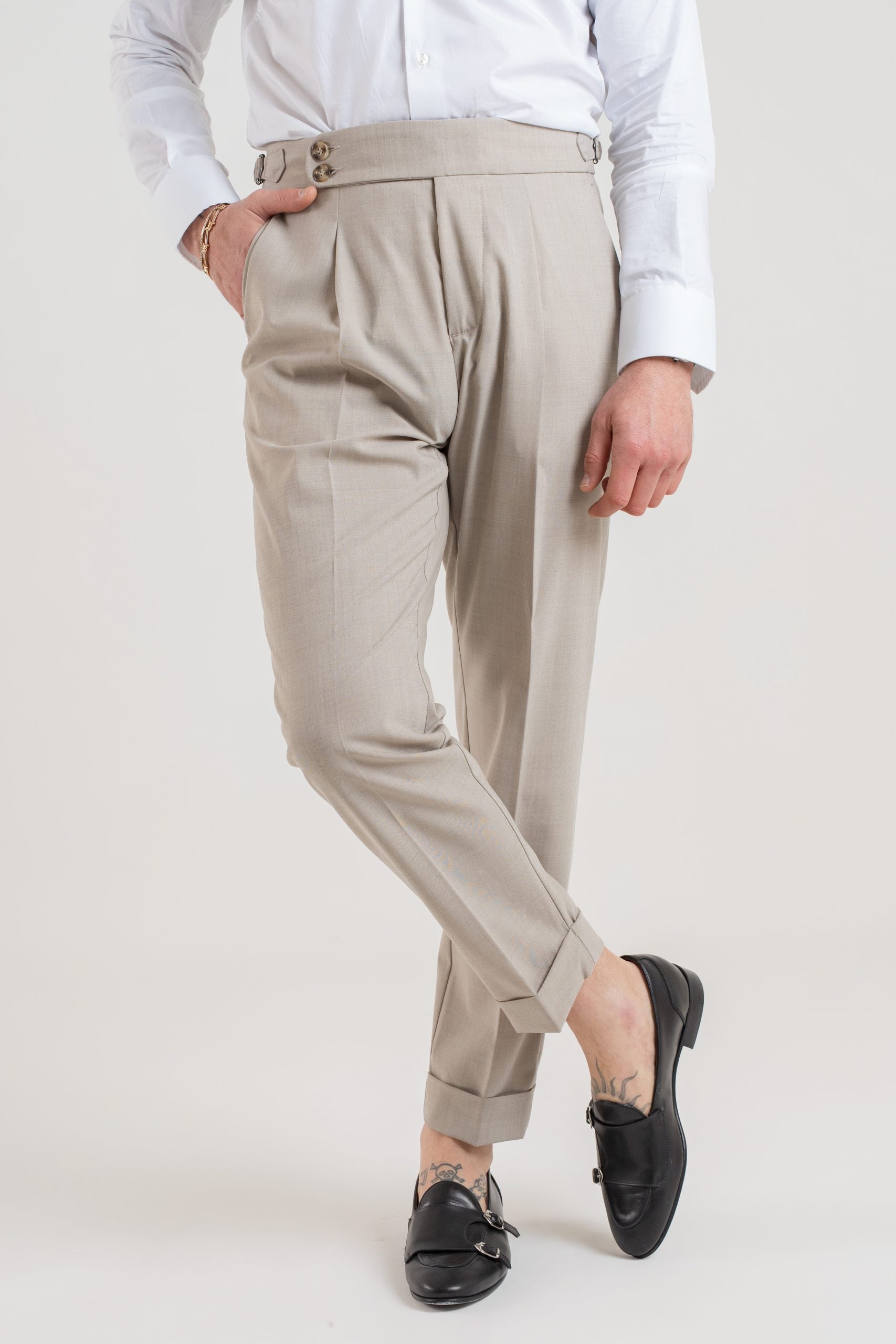 Pantalone con Bustino Tondo Burro