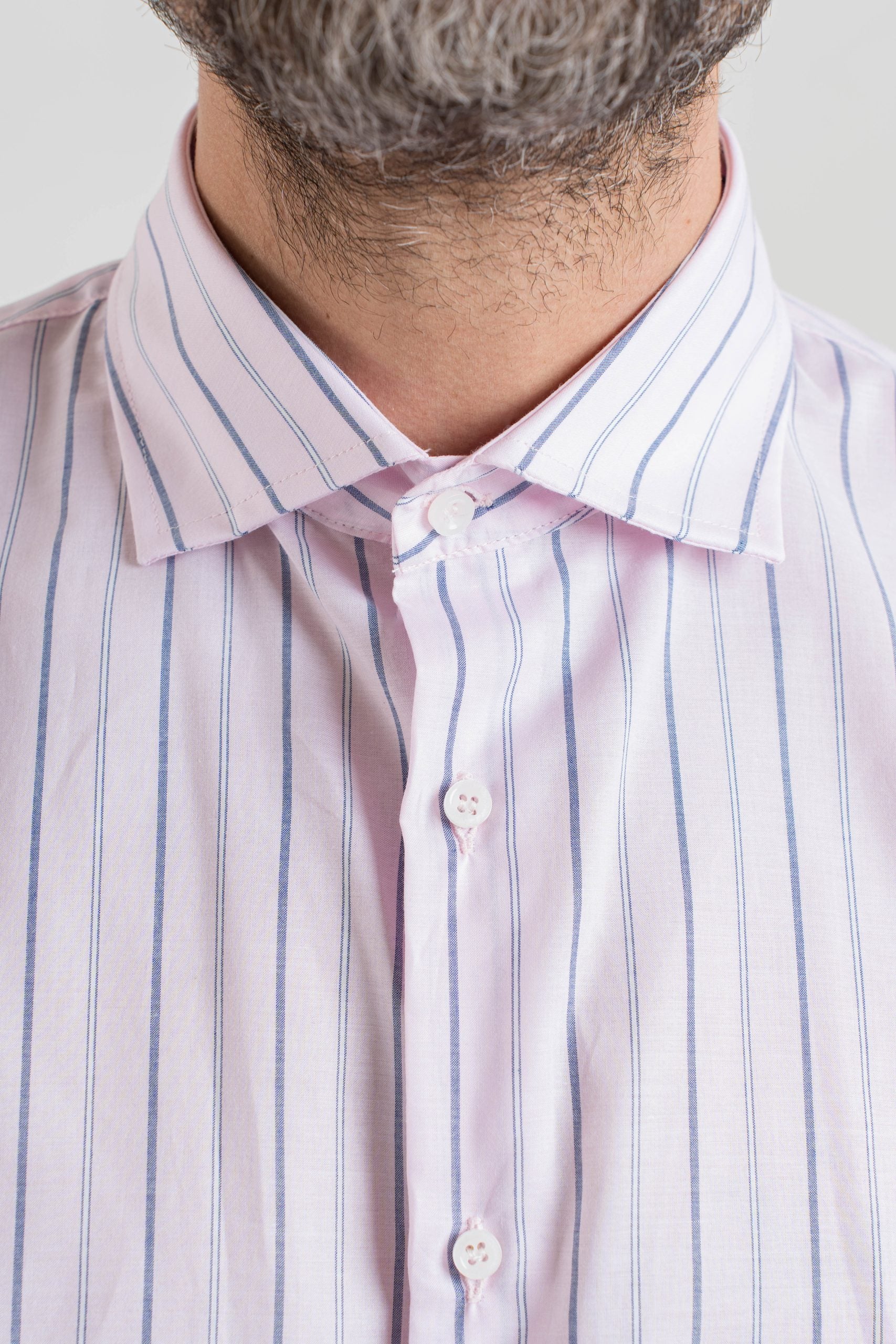 Camicia Oversize in Cotone Rosa e Blu