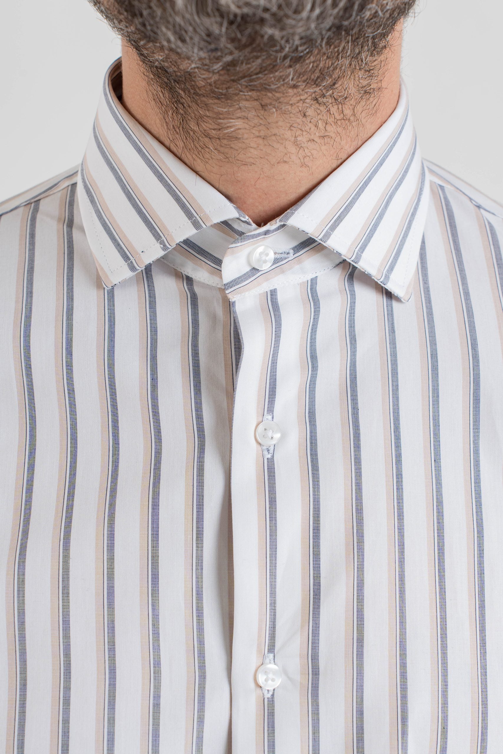 Camicia Collo Francese Bicolor Moro