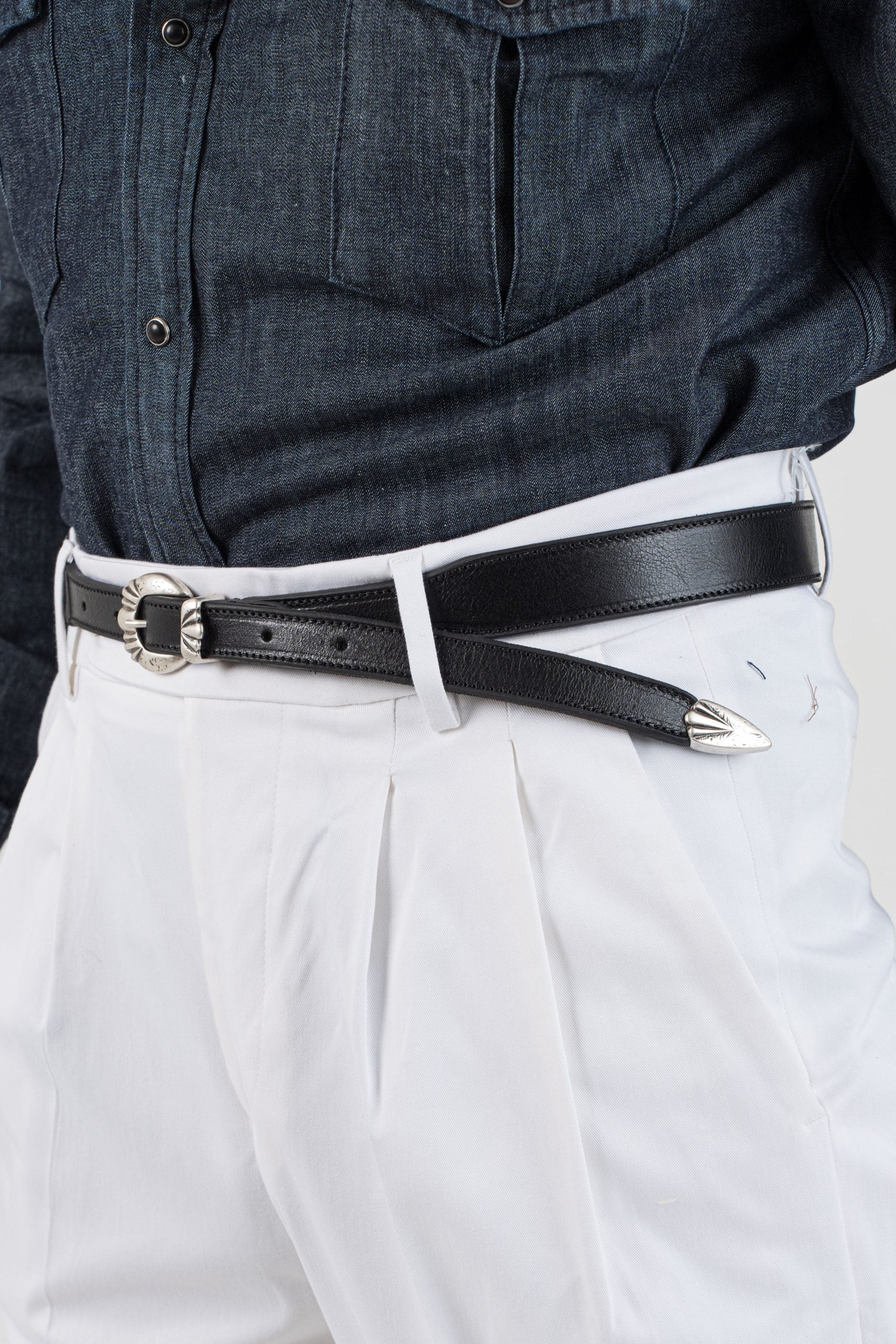 Cintura Native in Pelle Nera