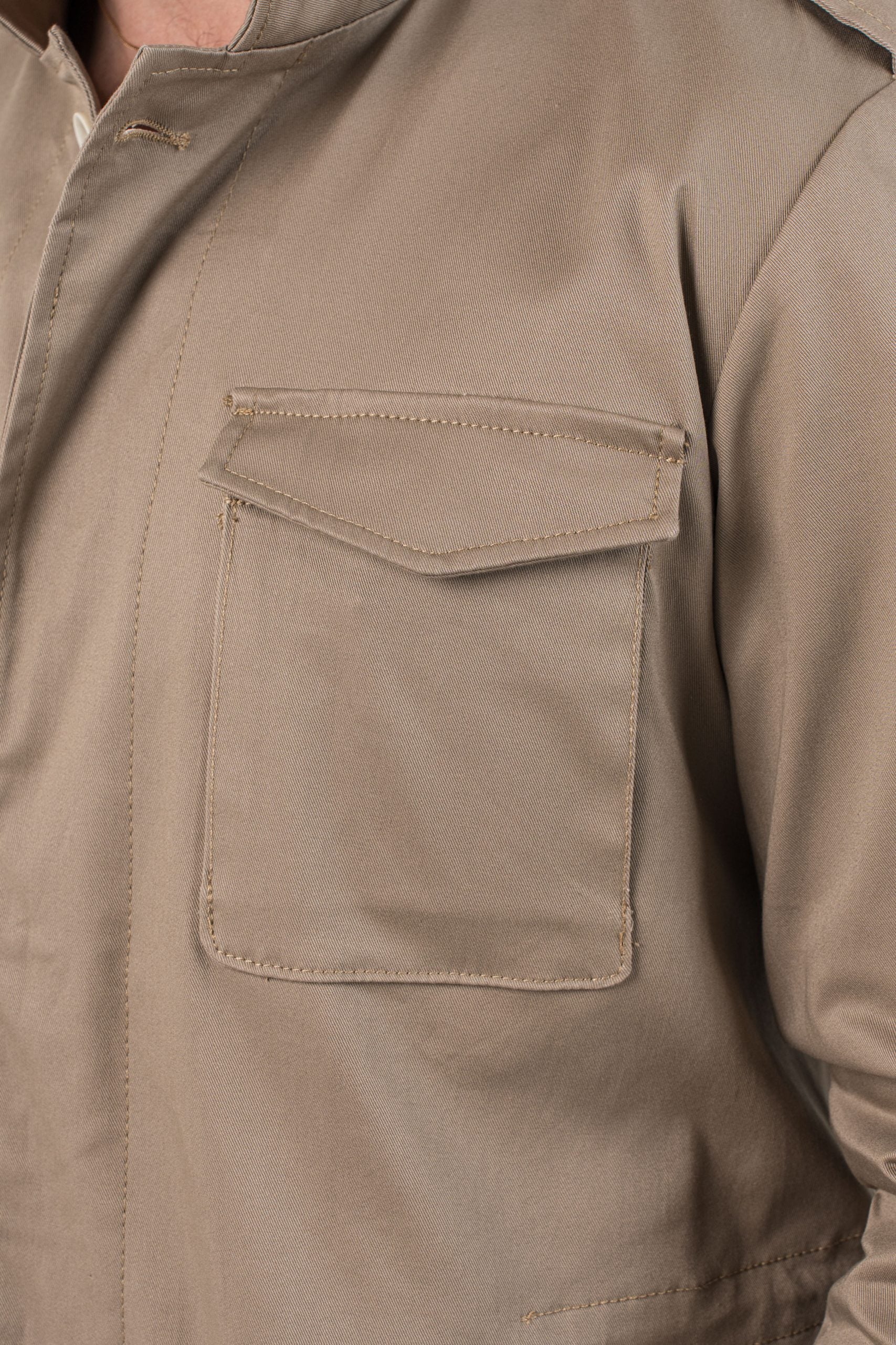 Field Jacket in Cotone Cognac