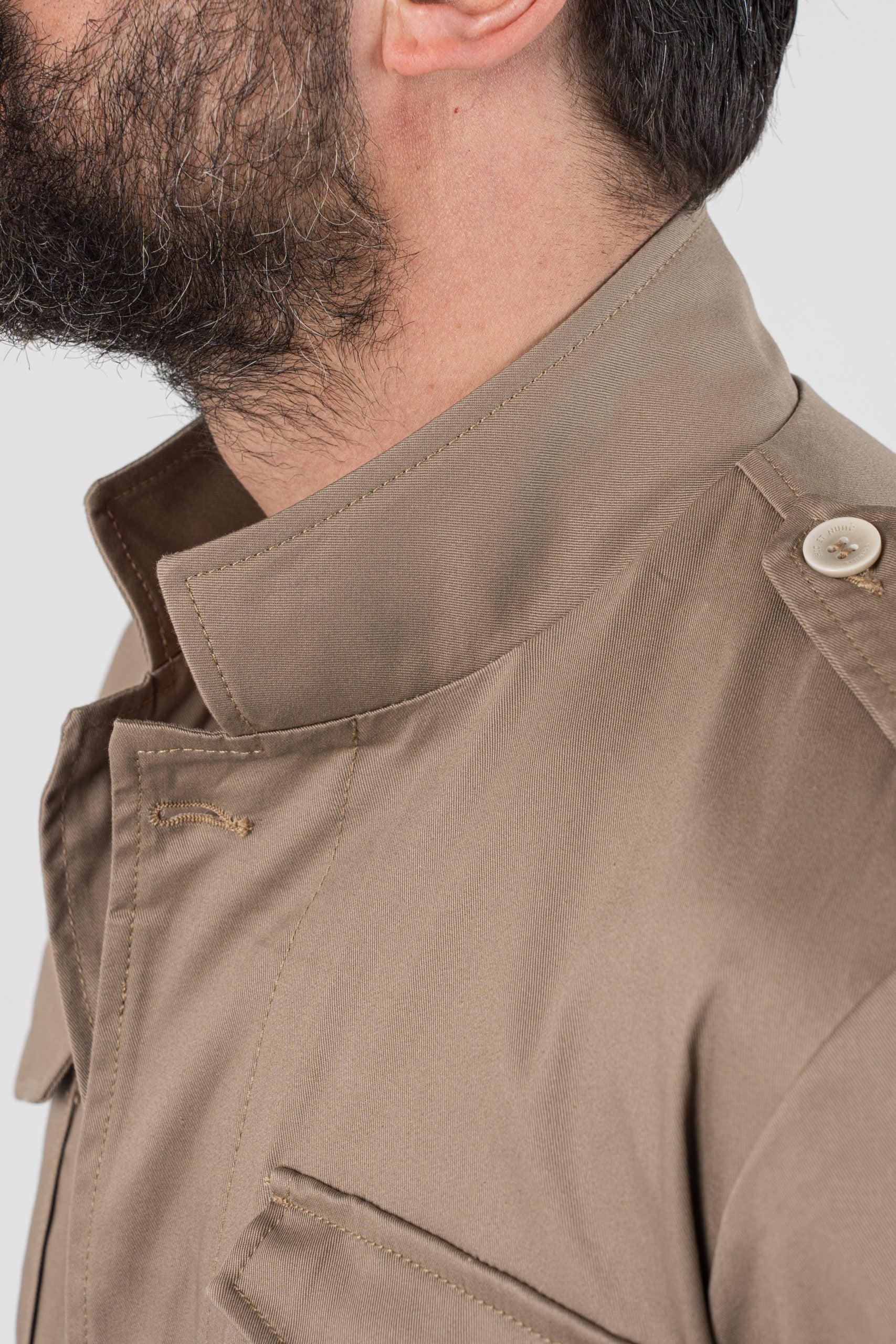 Field Jacket in Cotone Cognac