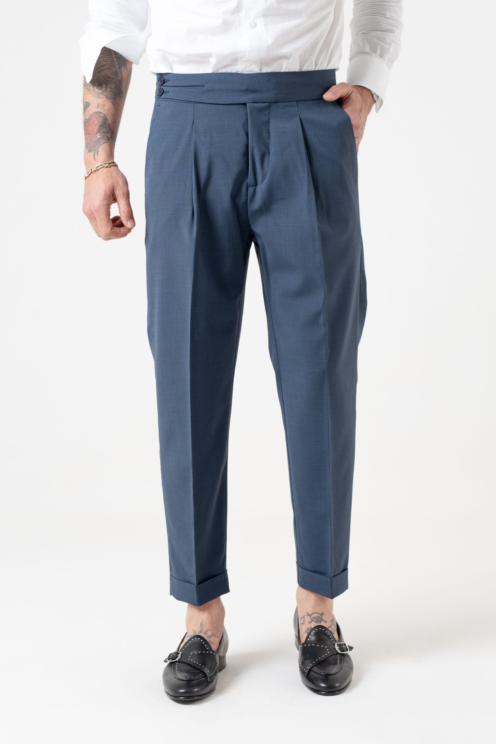 Pantalone Biforcato Indaco St. Barth