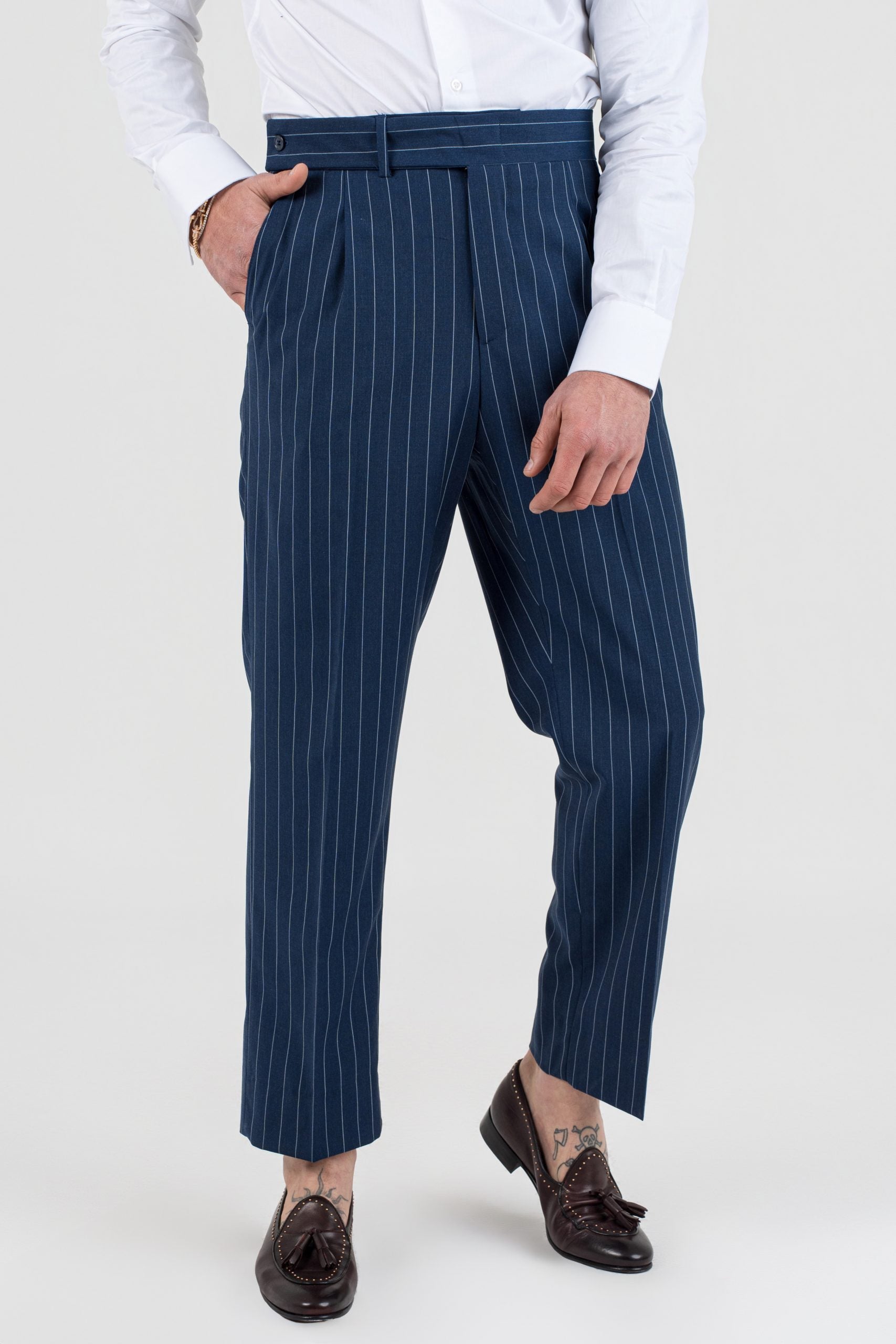 Pantalone Cinta Lunga Gessato Royal Forte dei Marmi