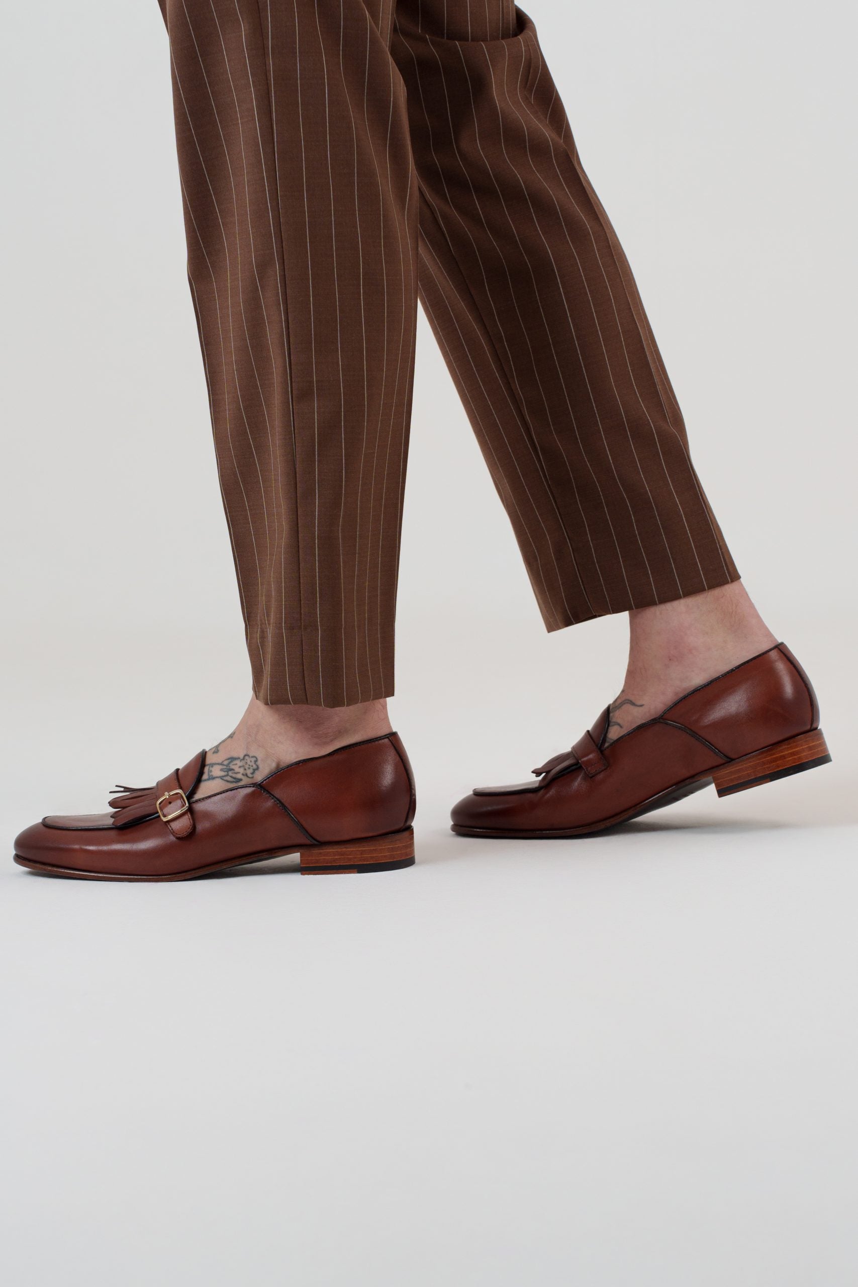 Pantalone Cinta Lunga Gessato Moro Portofino