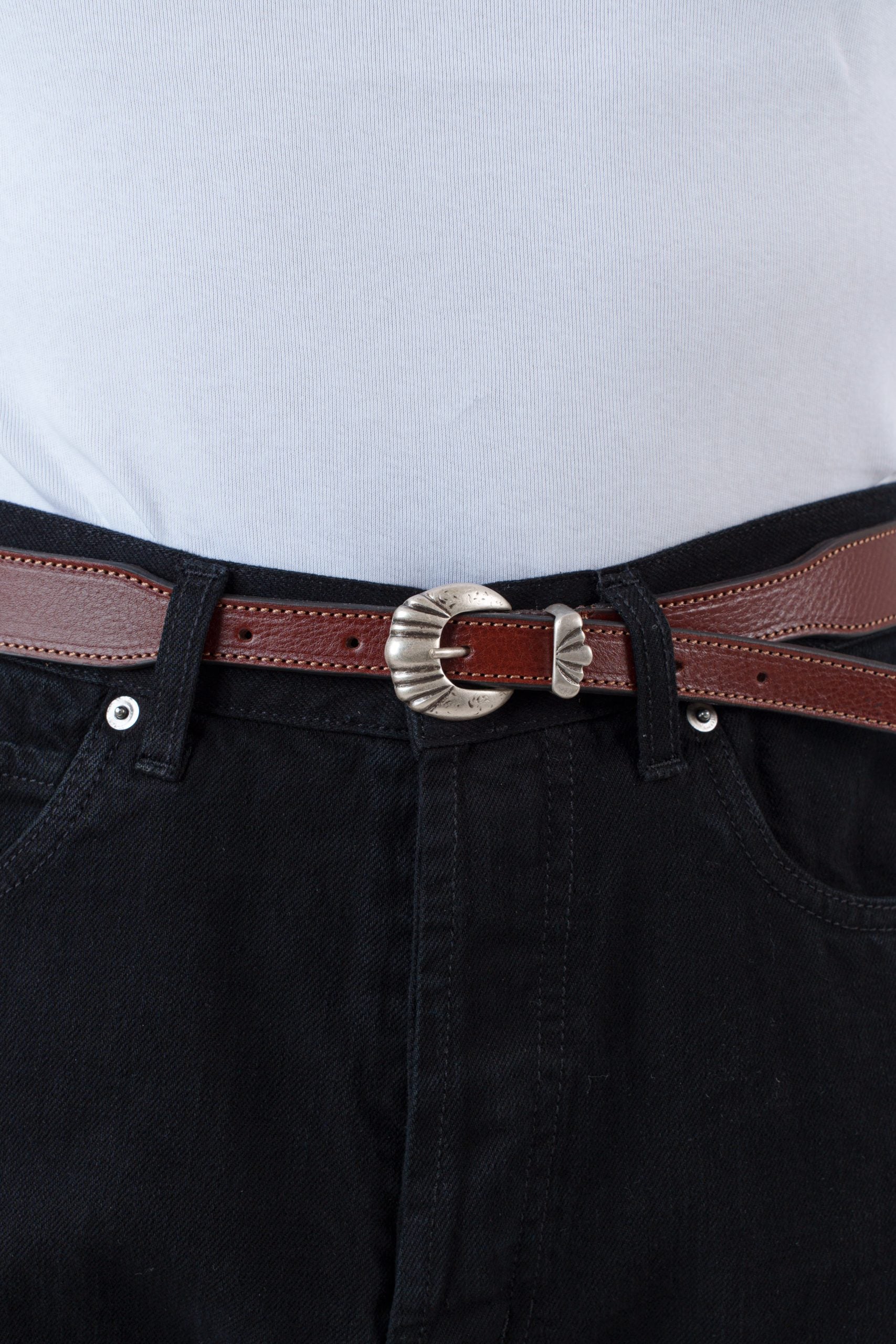 Cintura Native in Pelle Rosso Antico