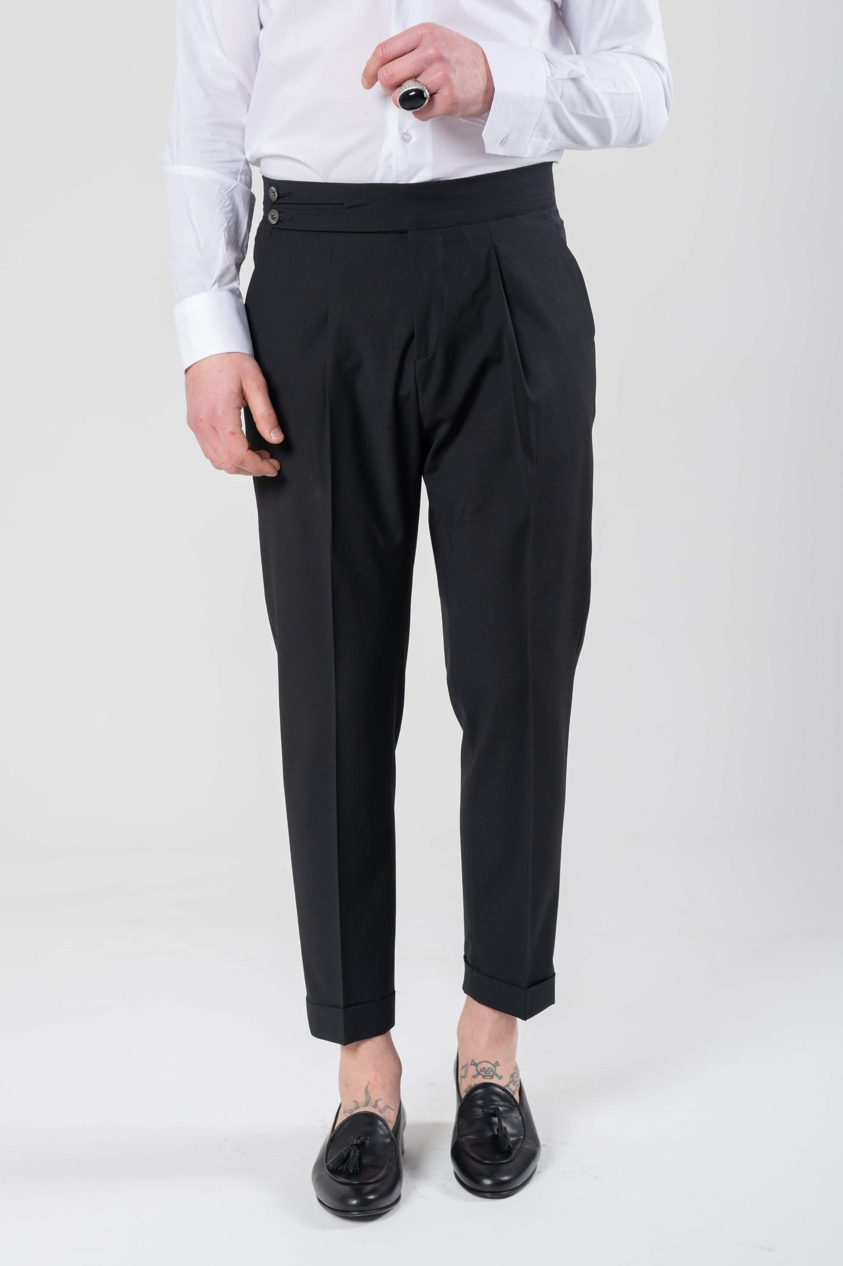 Pantalone Biforcato Nero Milano