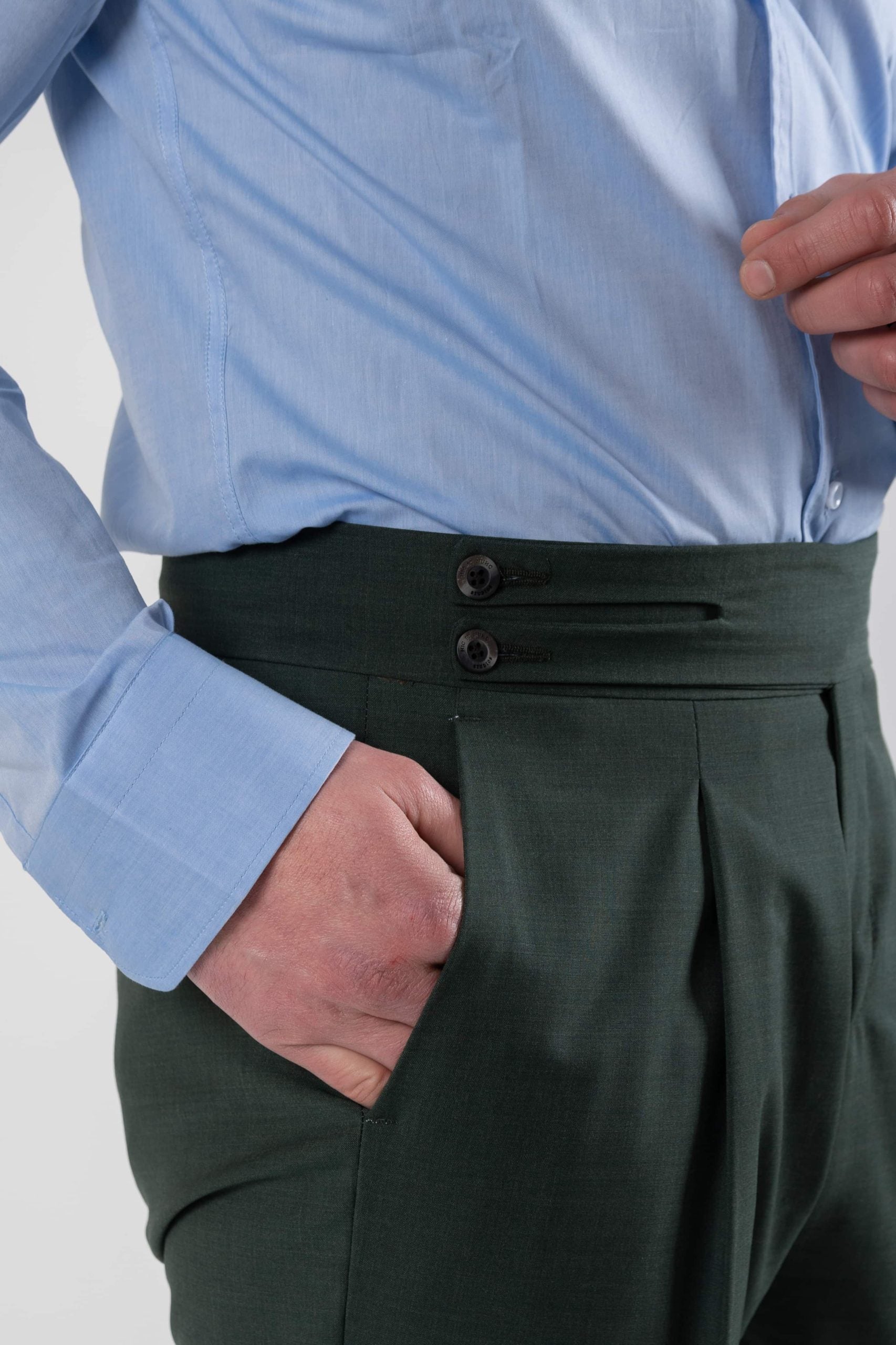 Pantalones bifurcados Cannes verde bosque