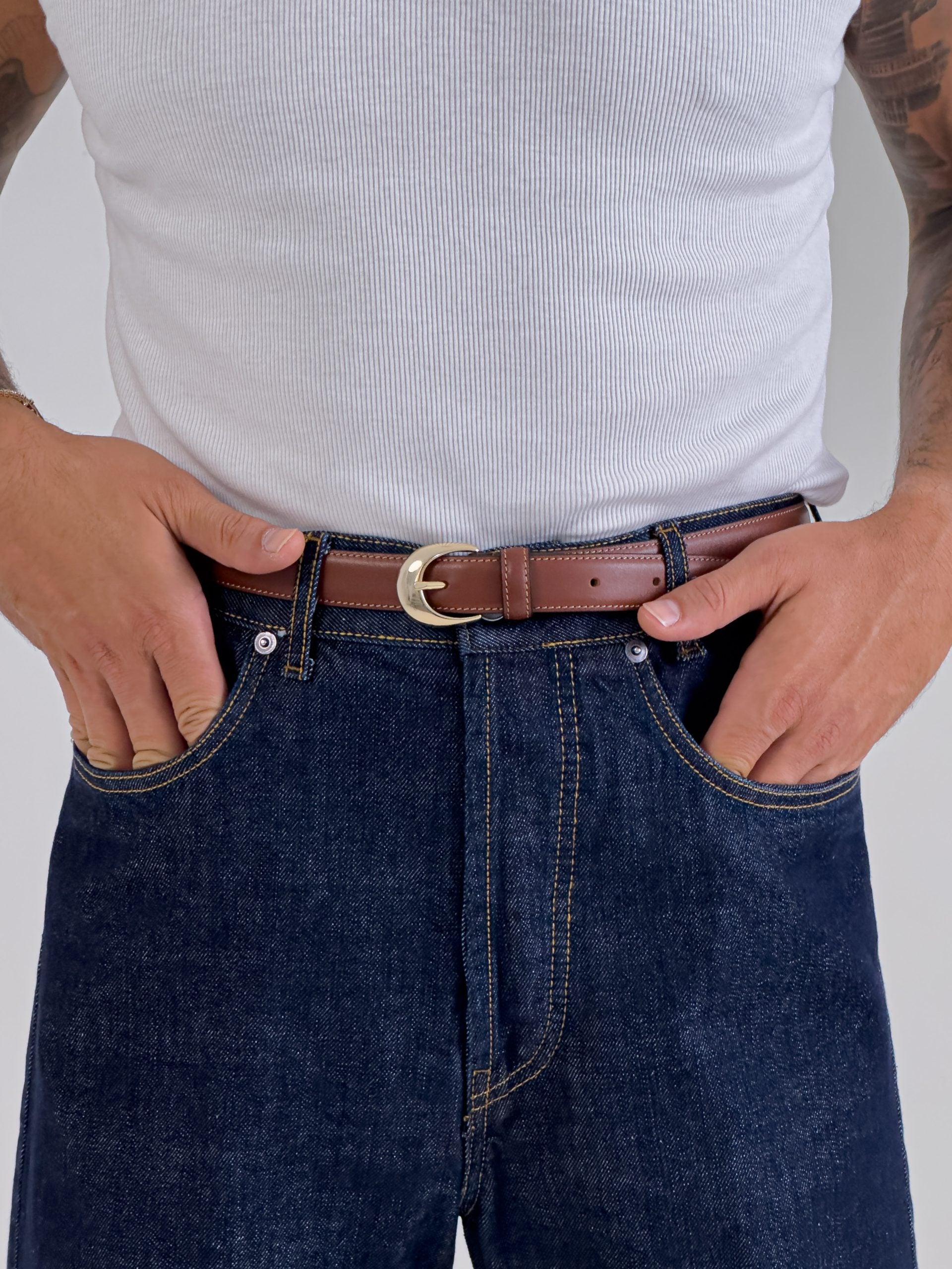 Jeans Vita Alta Fondo Ampio Lavaggio Zero