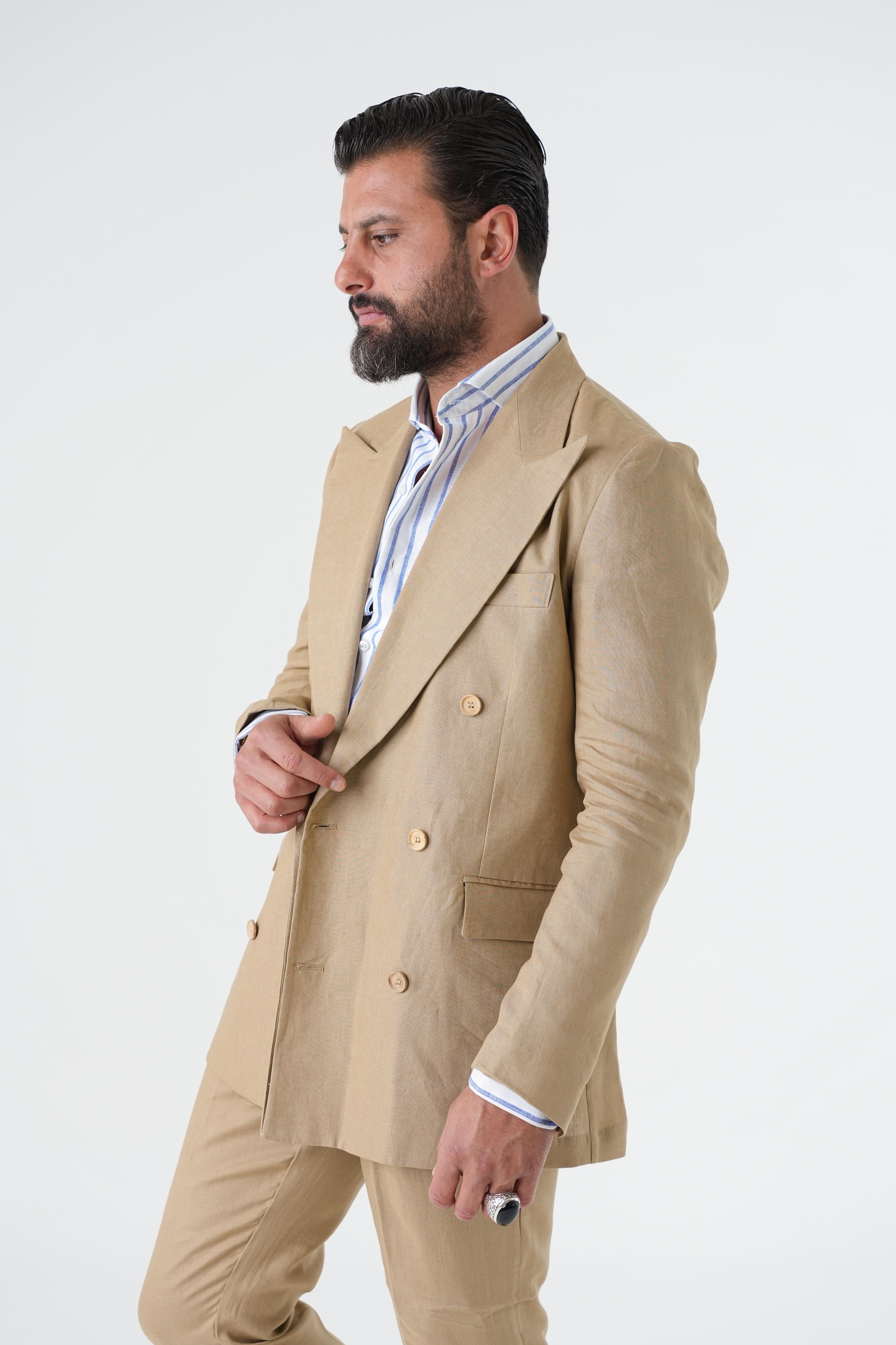 Giacca Judit in Lino Beige