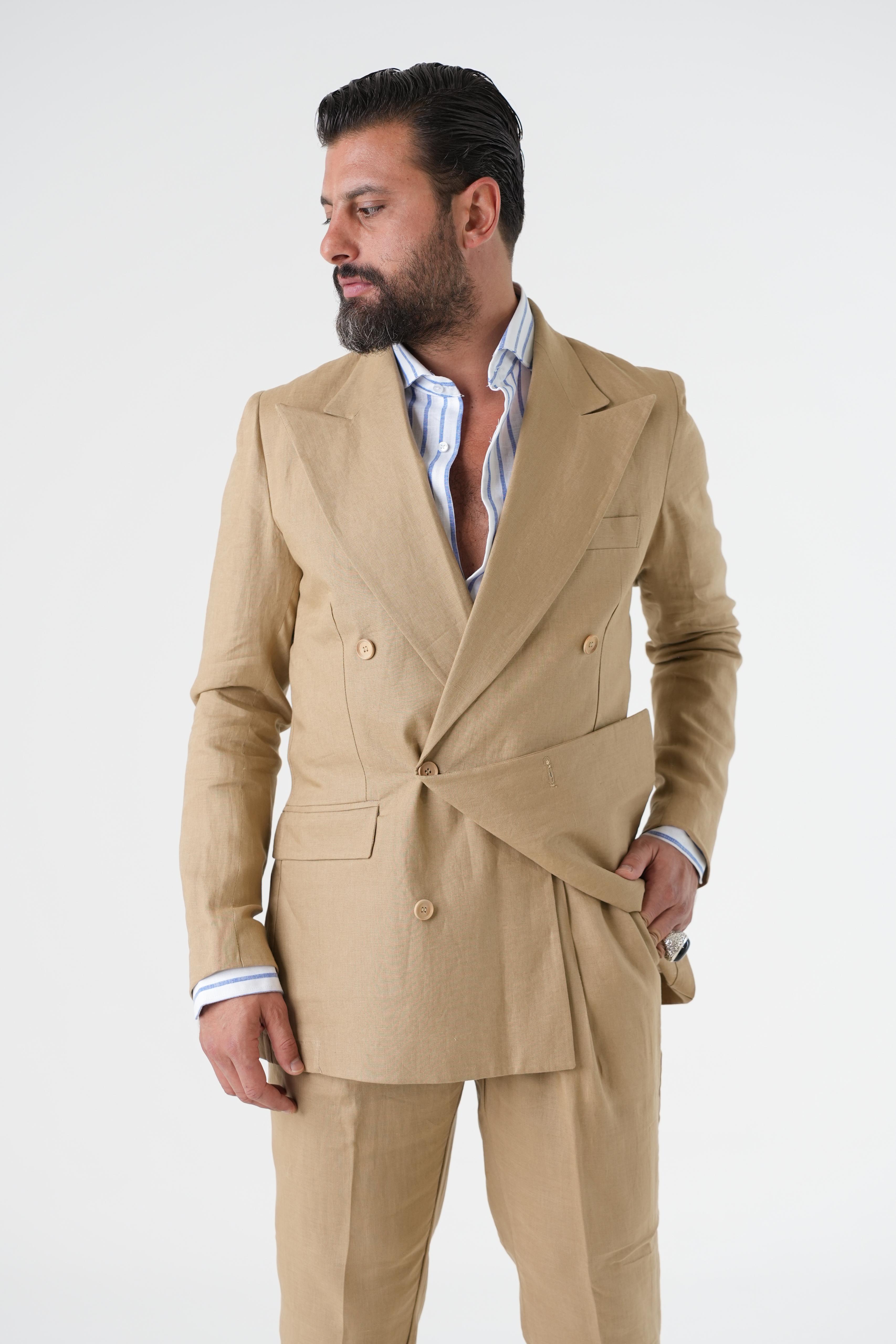 Giacca Judit in Lino Beige