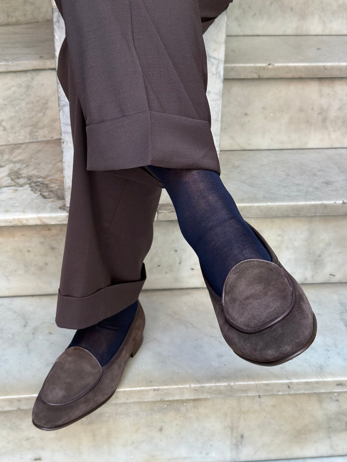 Calza in Filo di Scozia Light Blu