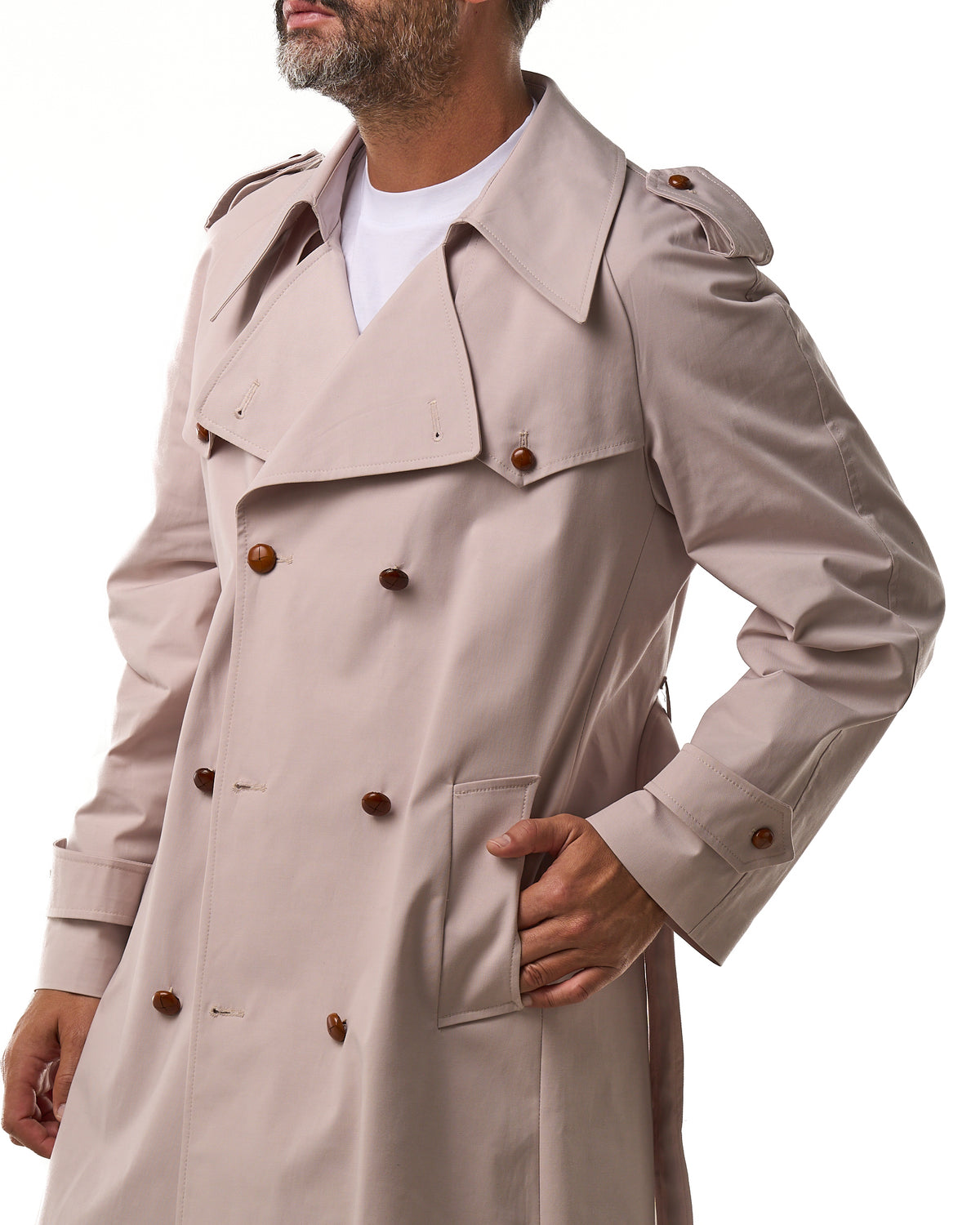 Chaqueta vaquera lavada con mosquetones, azul lavado