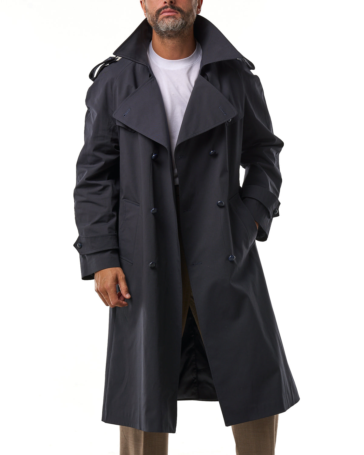 Chaqueta vaquera lavada con mosquetones, azul lavado