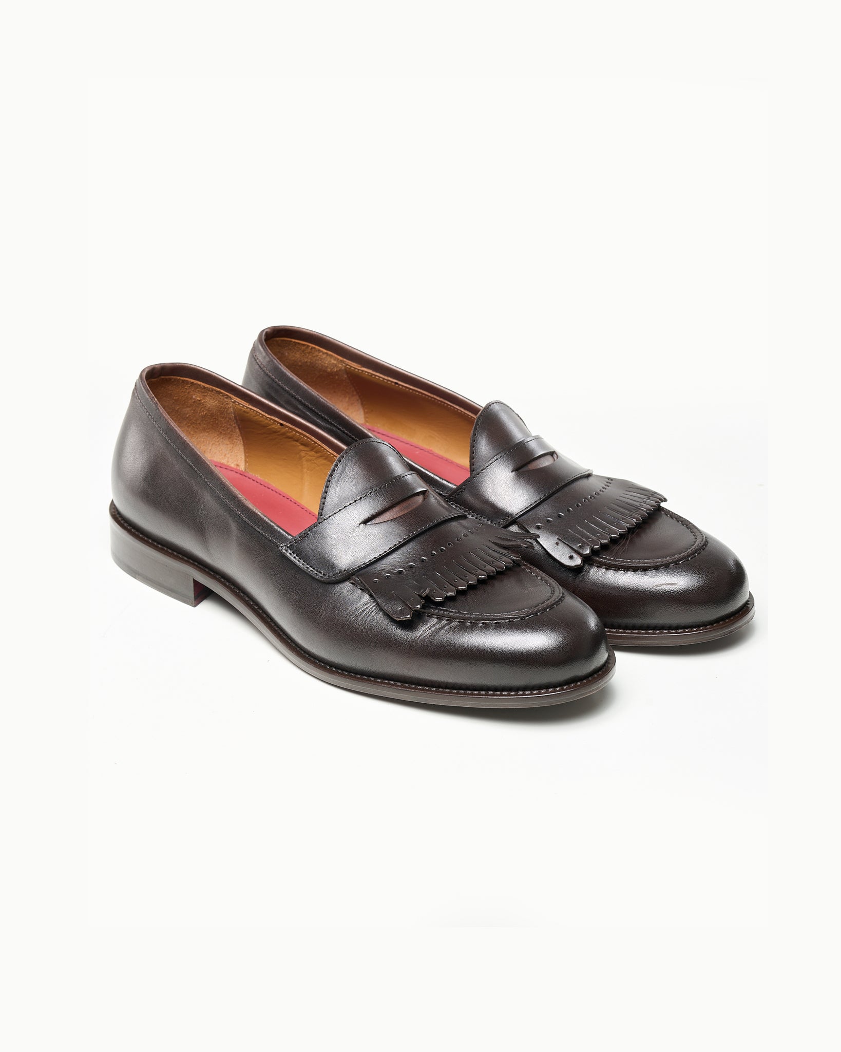 Penny Loafer Kiltie in pelle Marrone