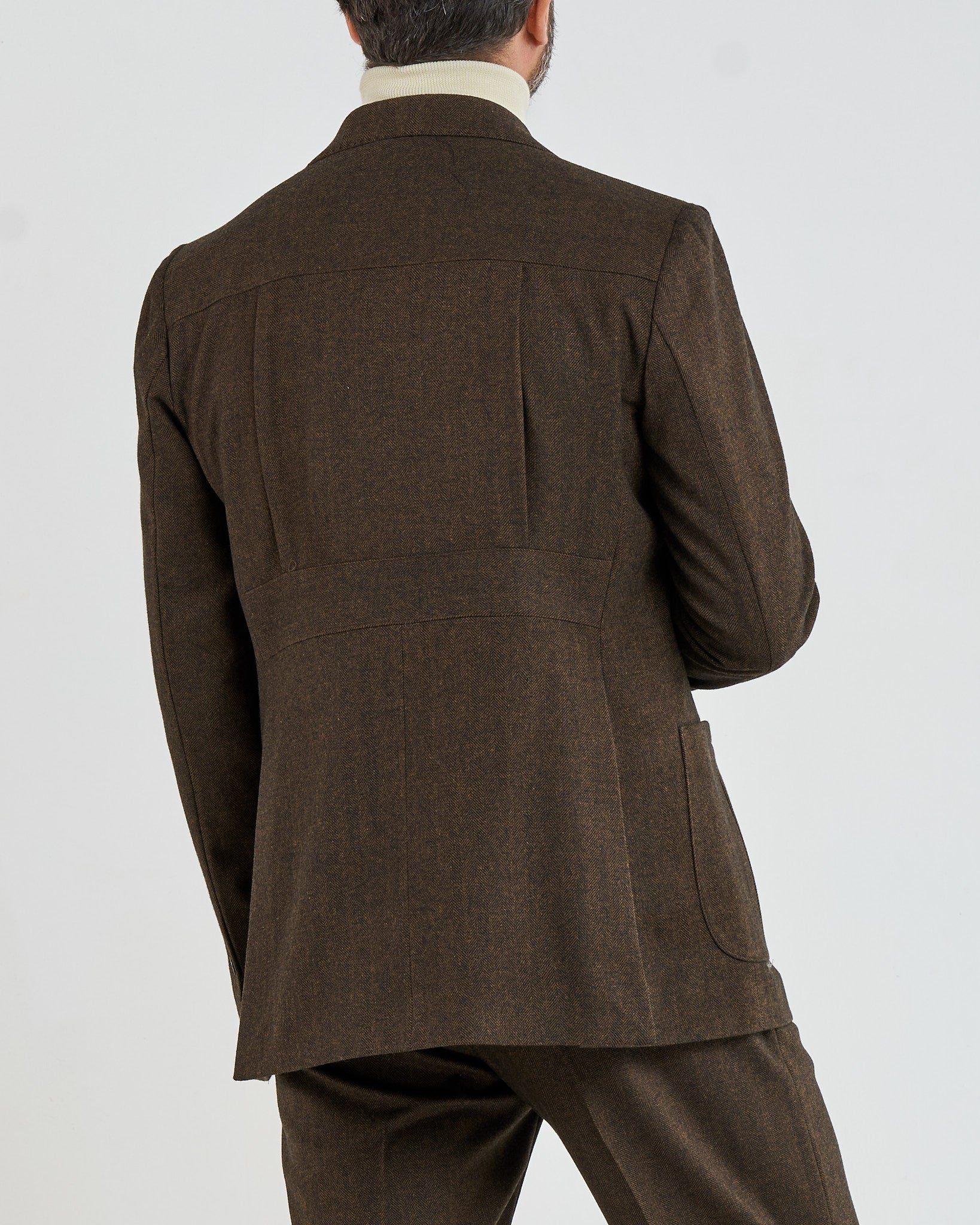 Abito in Flanella Spigato Marrone Courmayeur