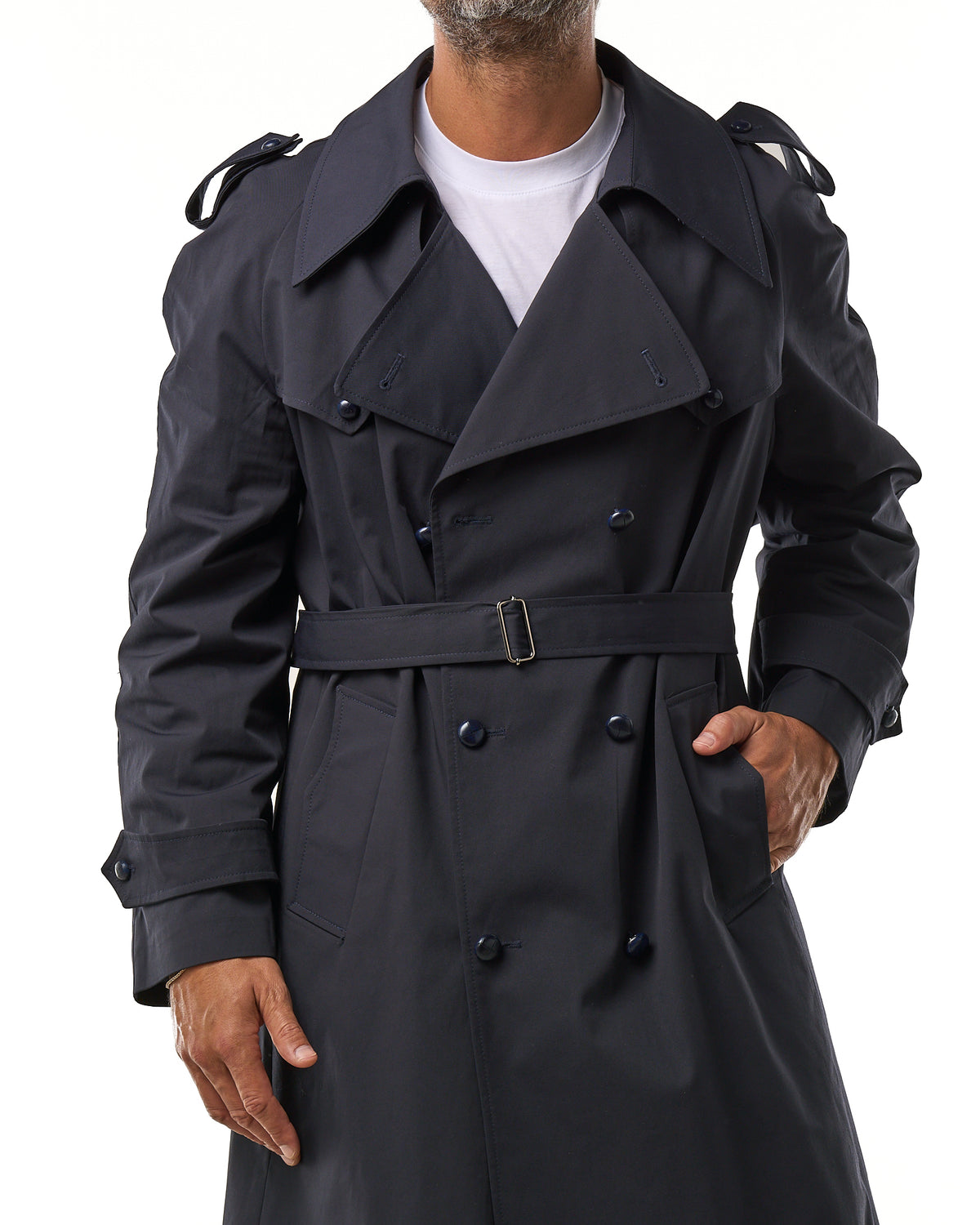 Chaqueta vaquera lavada con mosquetones, azul lavado