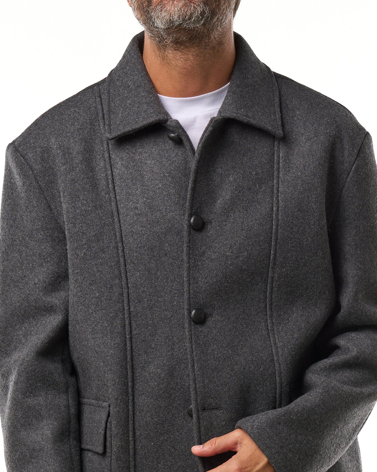 Giacca in Panno Grigio