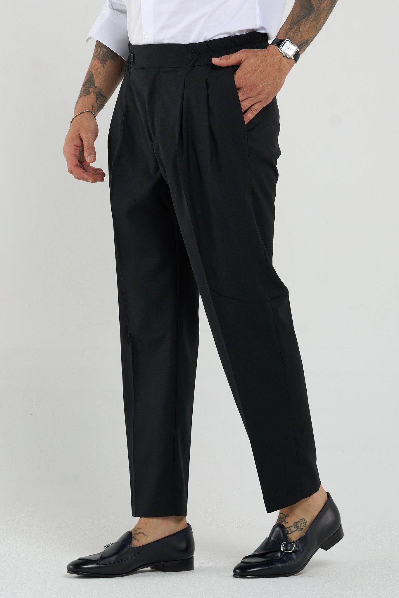 Pantalón de viaje negro Milán