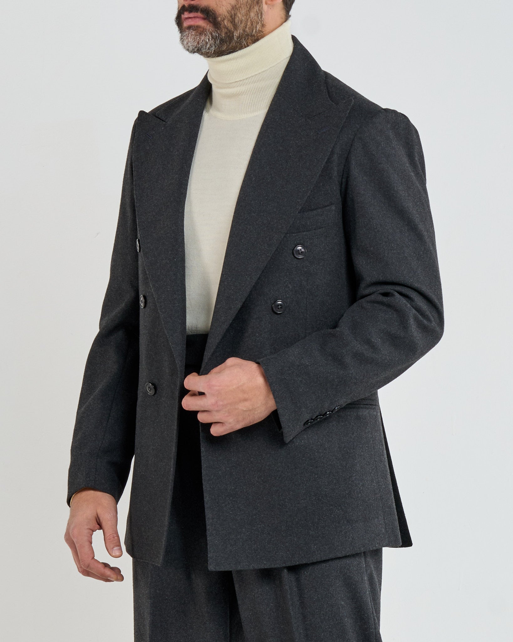 Giacca Jocket in Flanella Antracite Ortisei