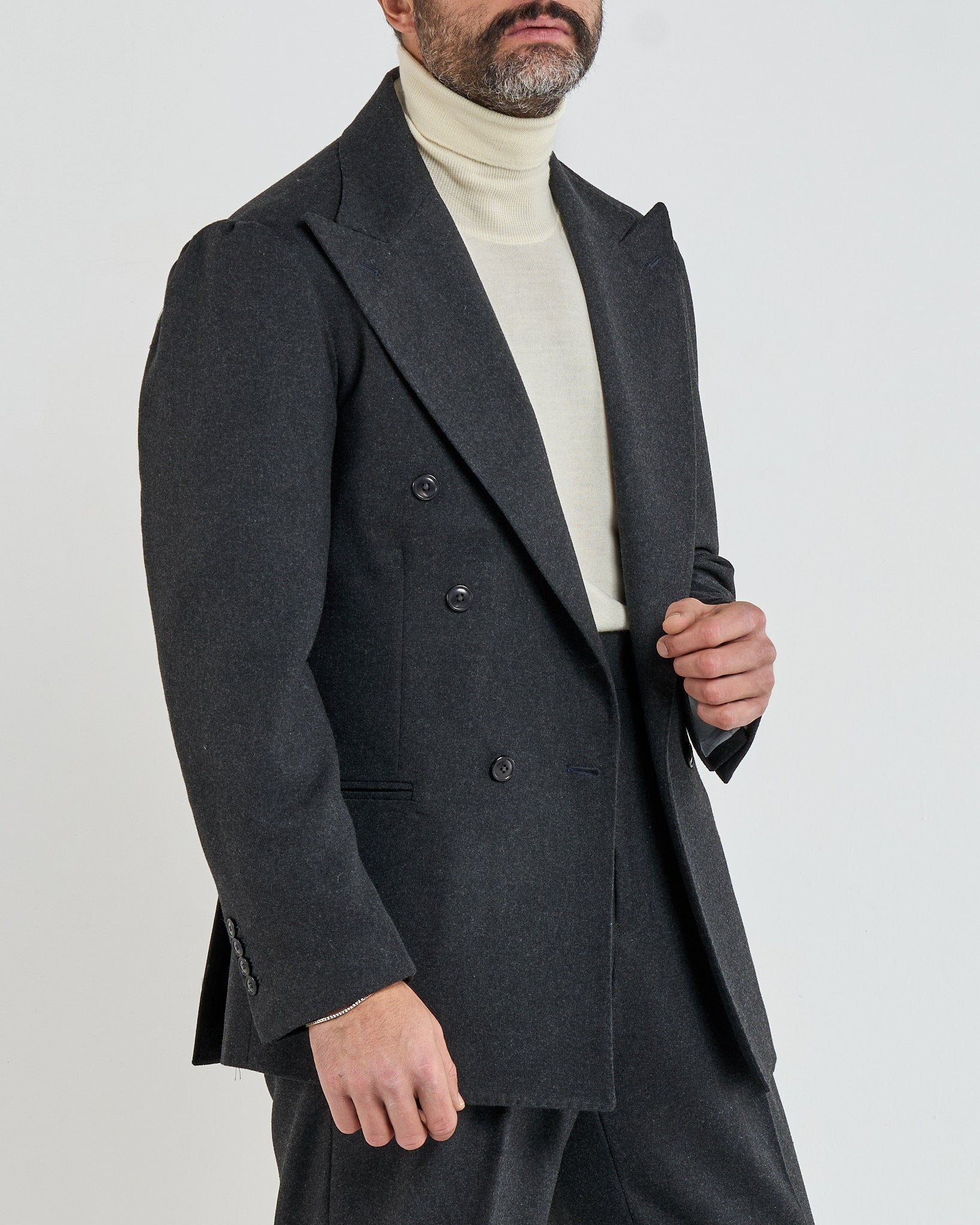 Chaqueta estilo jogger de franela antracita Ortisei