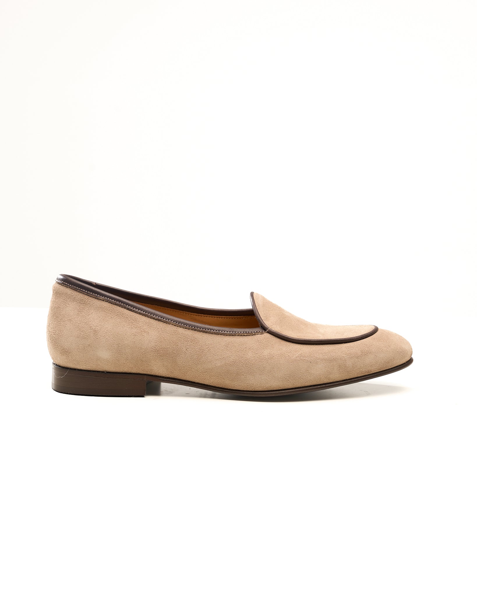 Loafer in Pelle Scamosciata Tortora