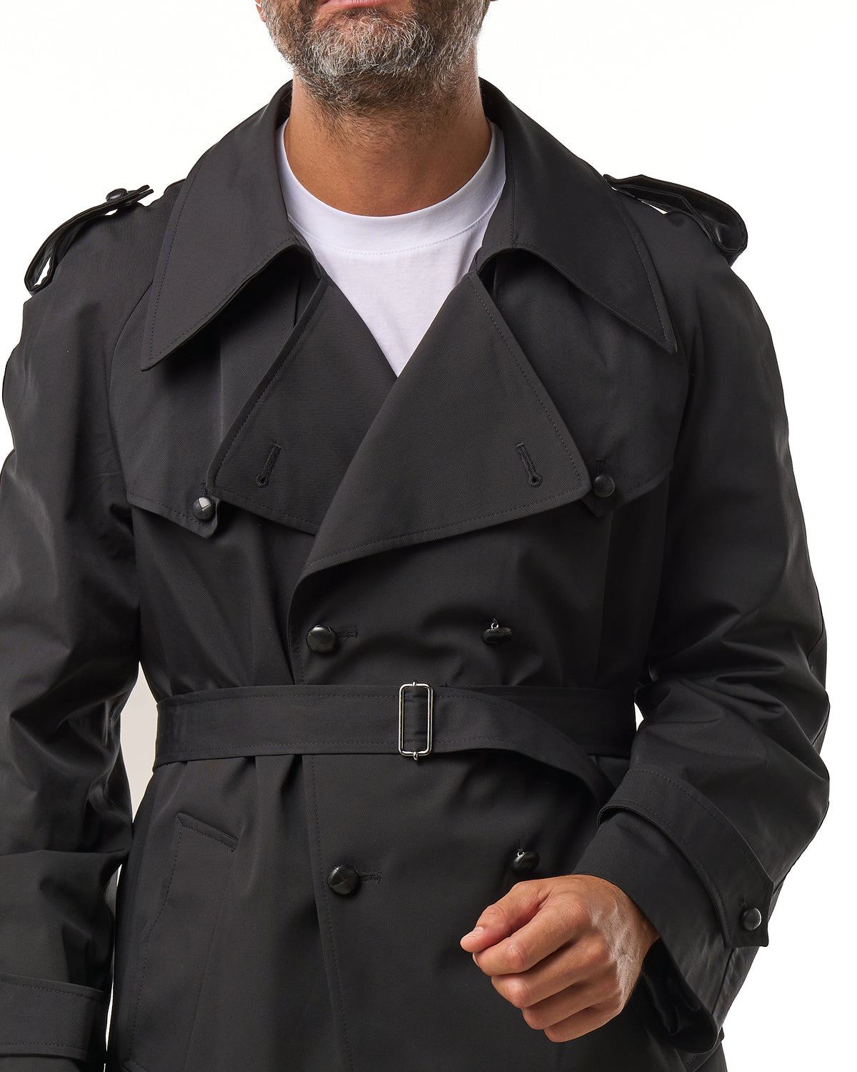Chaqueta vaquera lavada con mosquetones, azul lavado