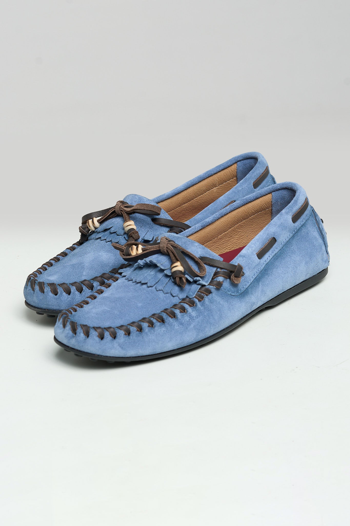 Mocassino Scamosciato da Barca Azzurro