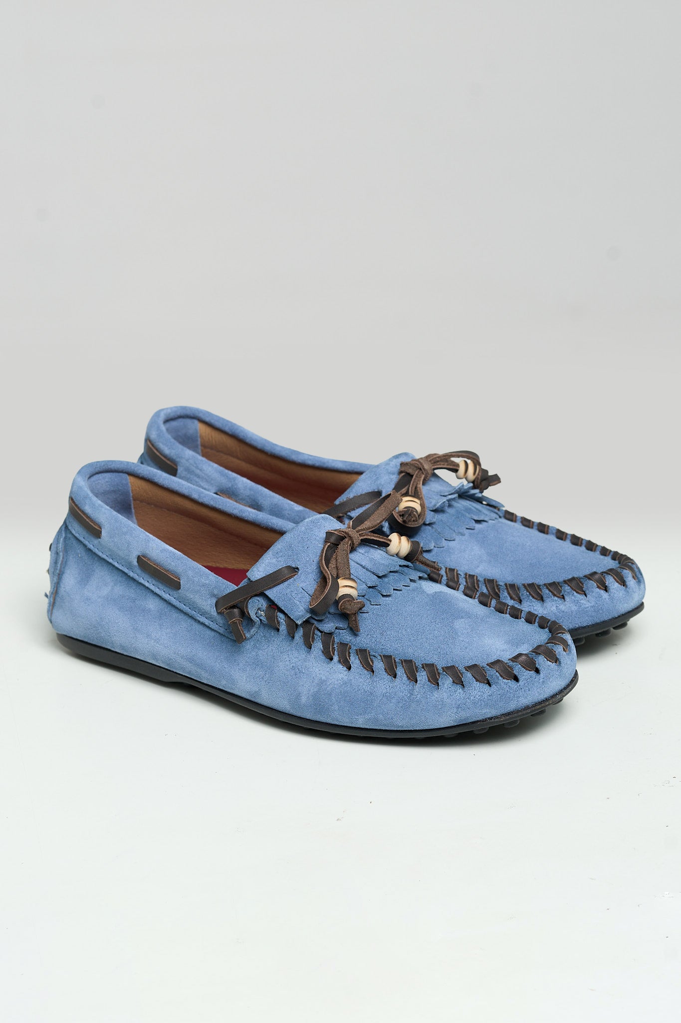 Mocassino Scamosciato da Barca Azzurro