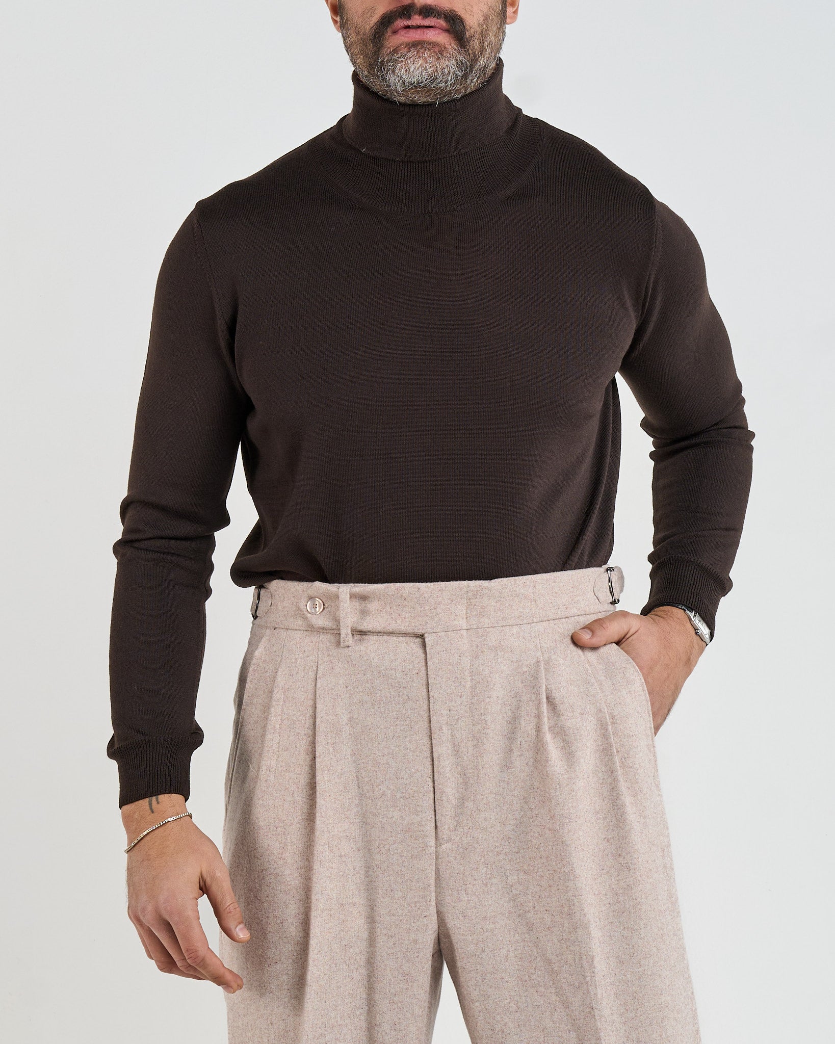 Dolcevita 100% Lana Merinos Marrone