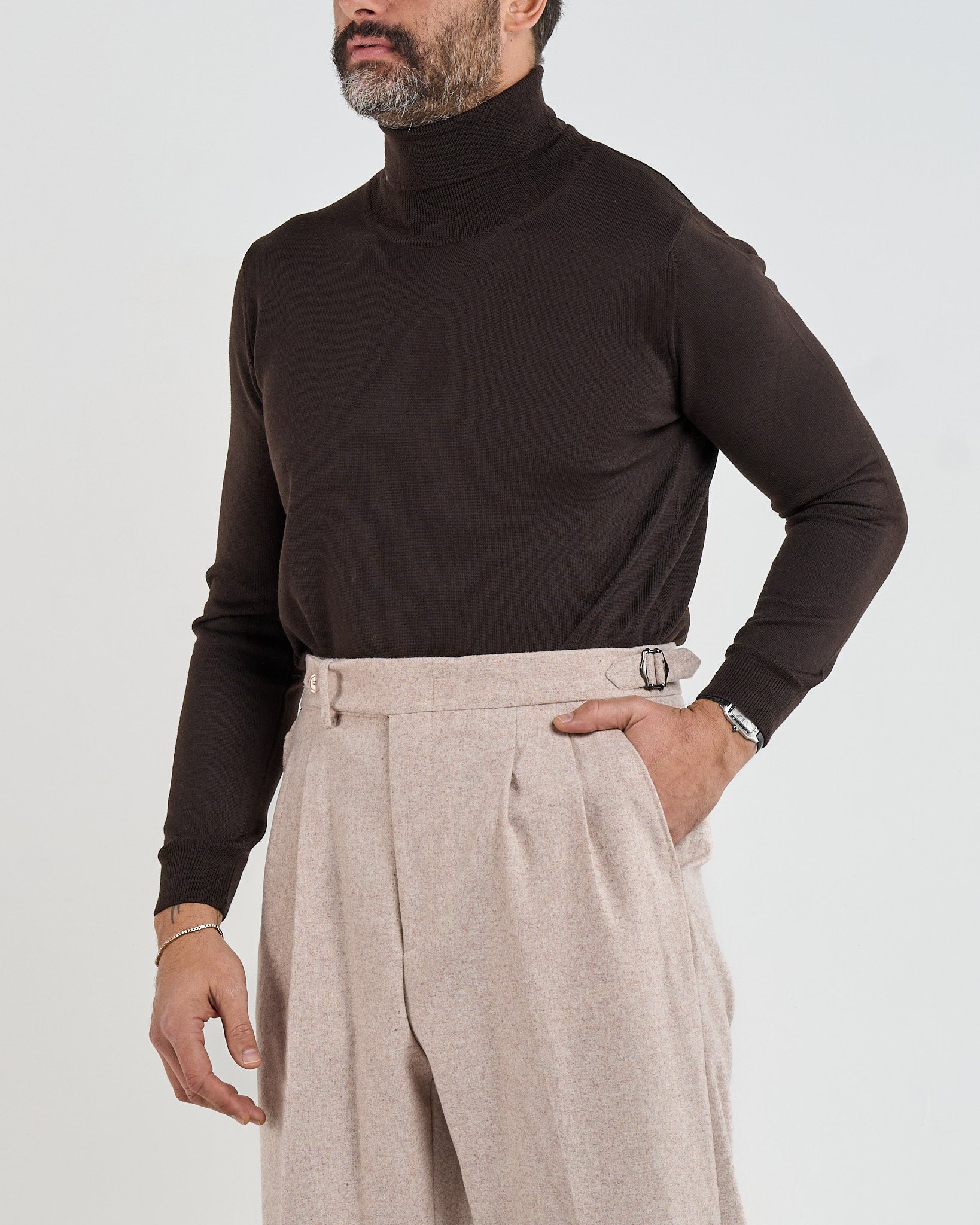 Dolcevita 100% Lana Merinos Marrone